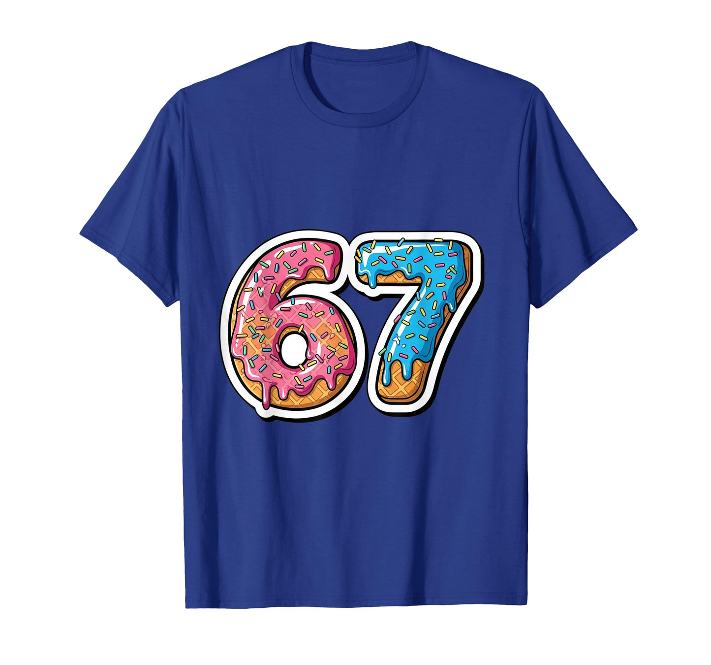 Six Seven Ice Cream Drip Sports Cool Meme 67 Funny Number T-Shirt