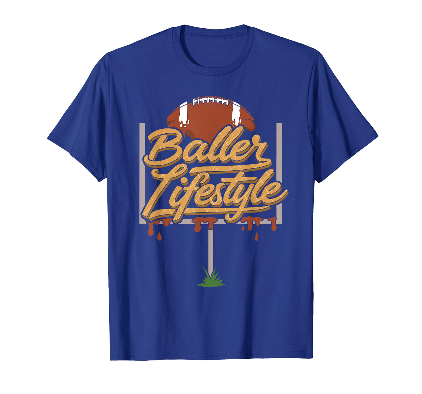 Baller Lifestyle Football Touchdown Season Game Day T-Shirt