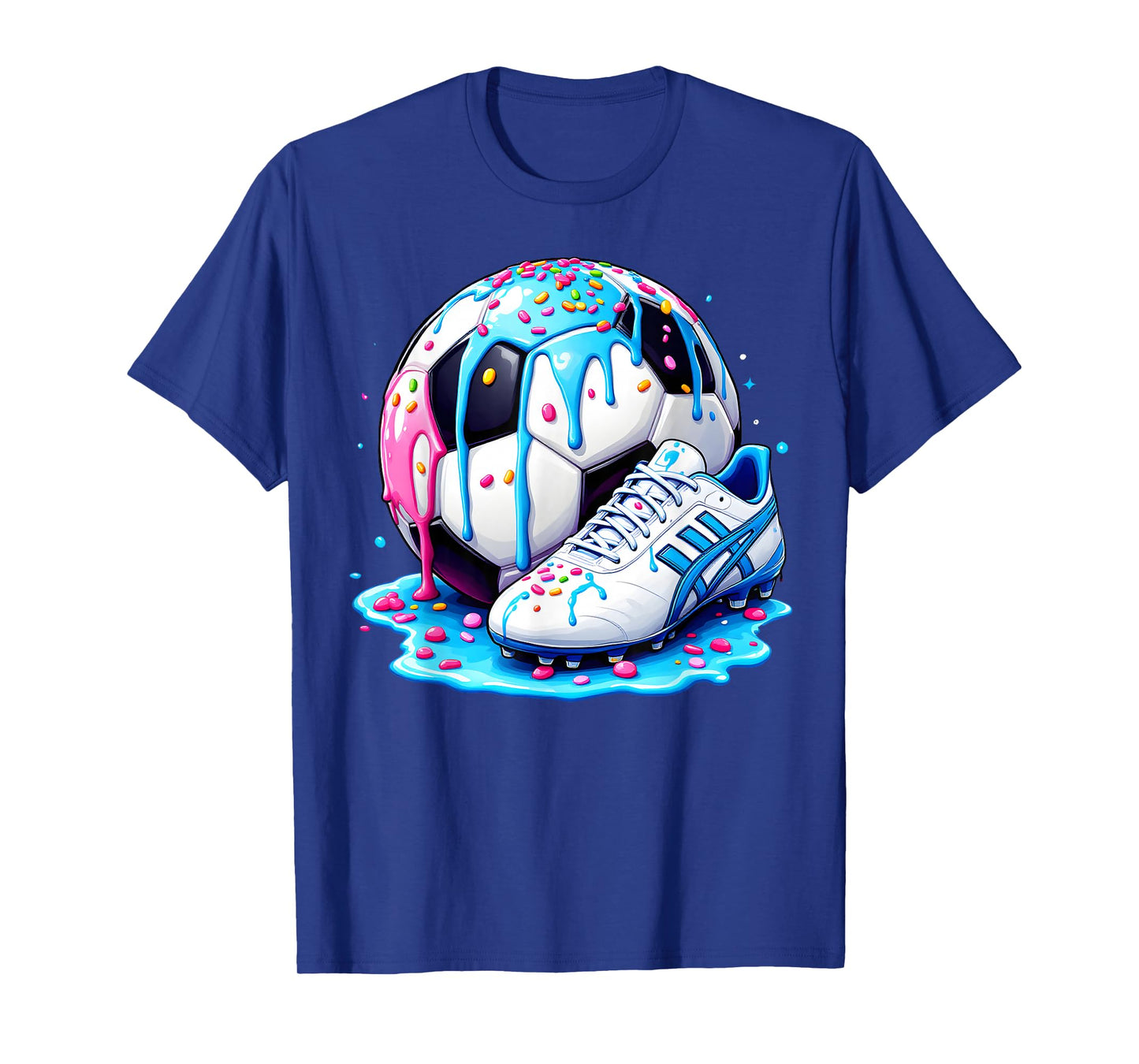Soccer Ice Cream Sprinkles Theme Youth Respect The Drip Kids T-Shirt
