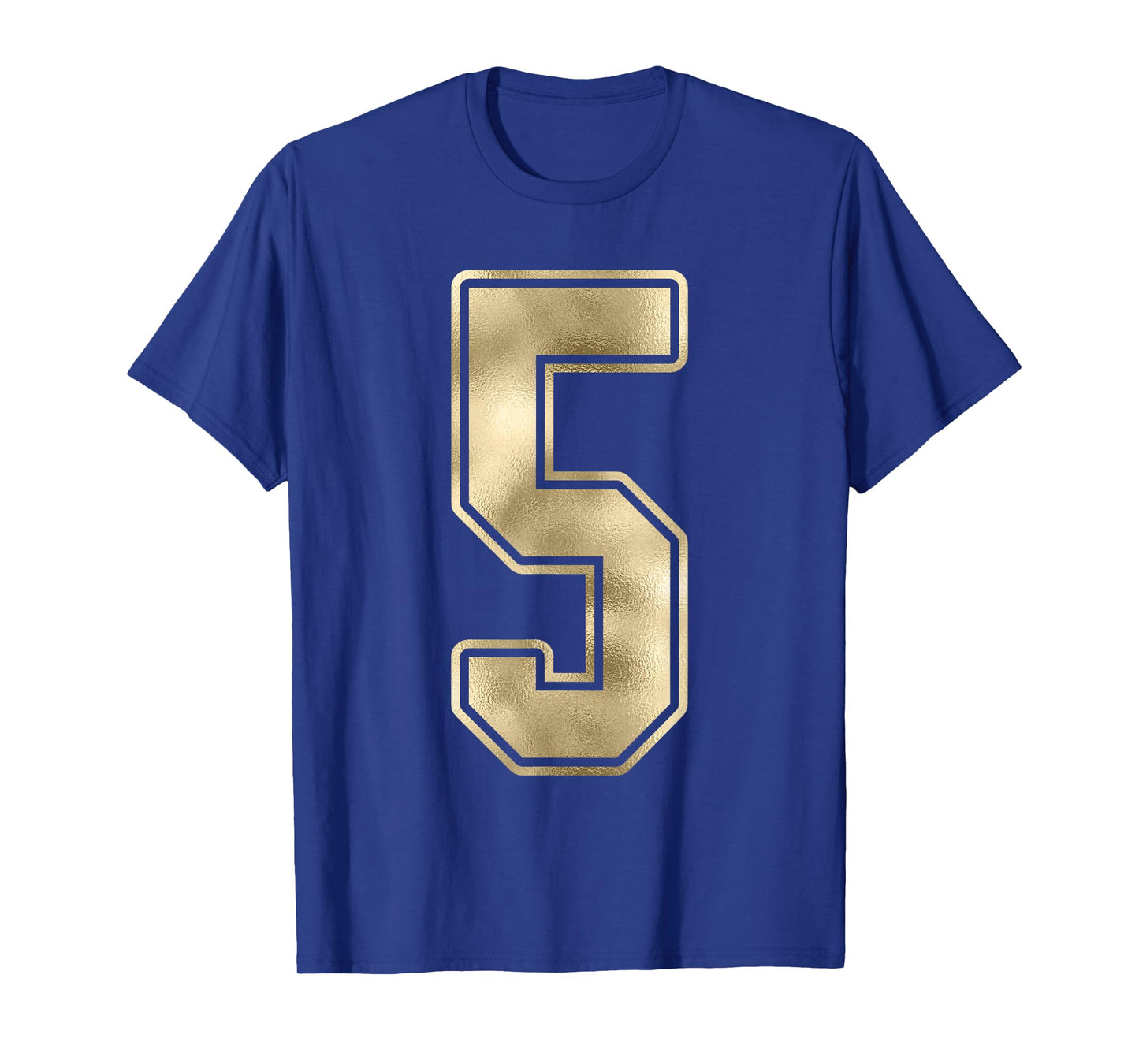 #5 Number 5 Sports Fan Jersey Style T-Shirt T-Shirt