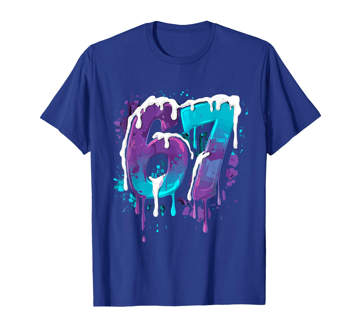 67 Ice Cream Drip Meme Funny Six Seven Gen Alpha Slang T-Shirt