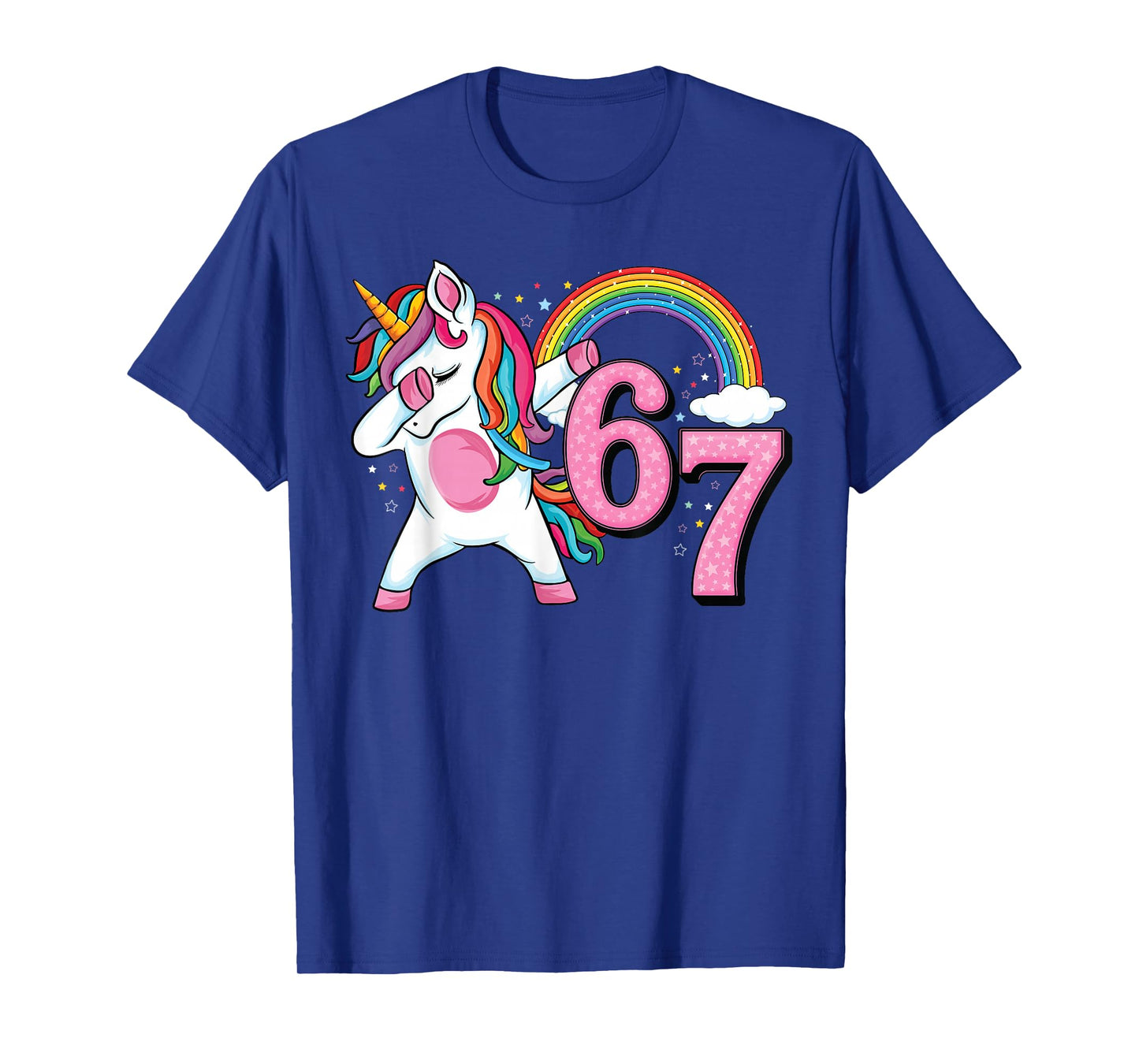 67 Dabbing Unicorn for Girls Six Seven Meme Kids Womens T-Shirt