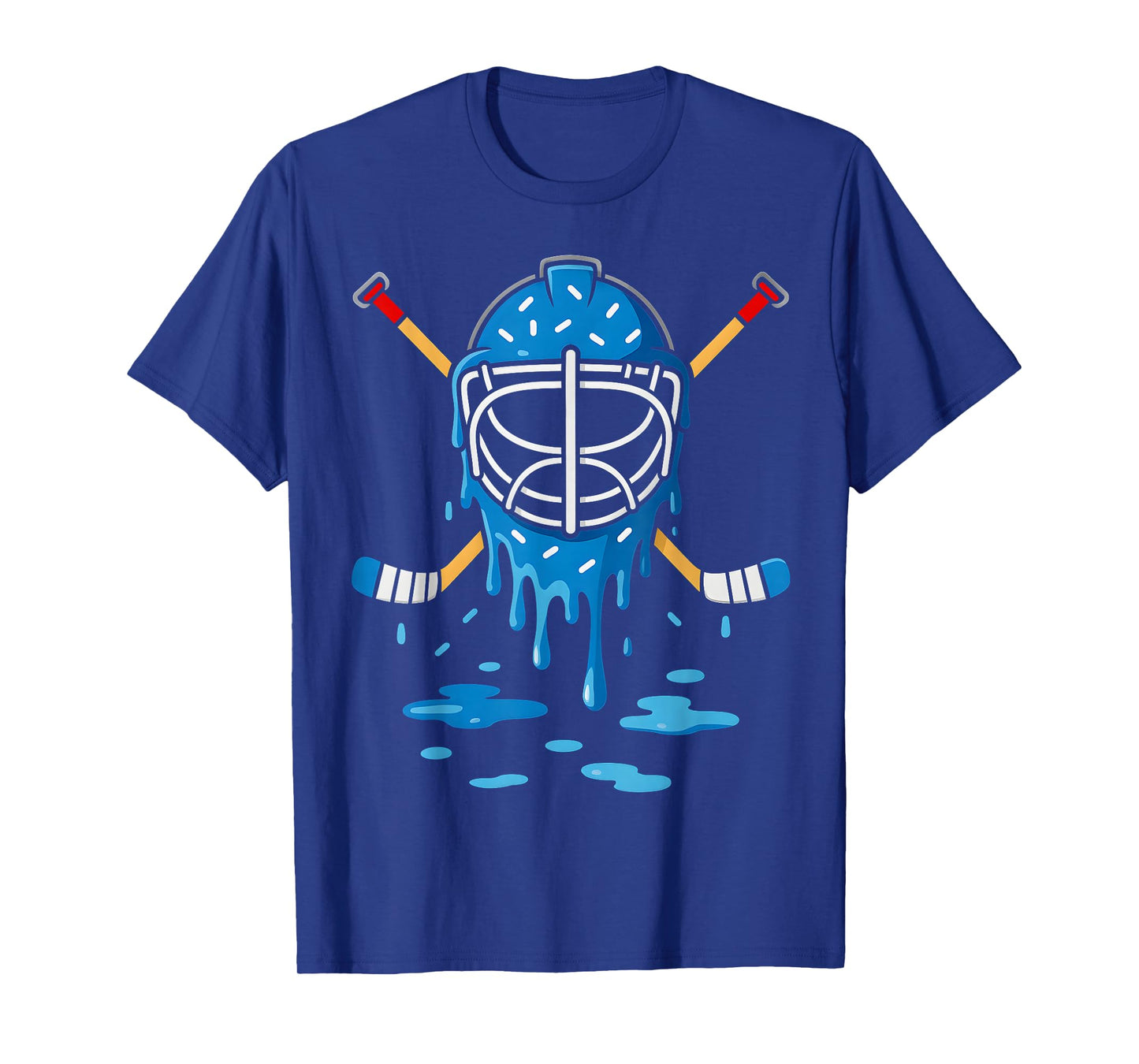 Hockey Ice Cream Drip Boys Girls Ice Hockey Youth Players T-Shirt