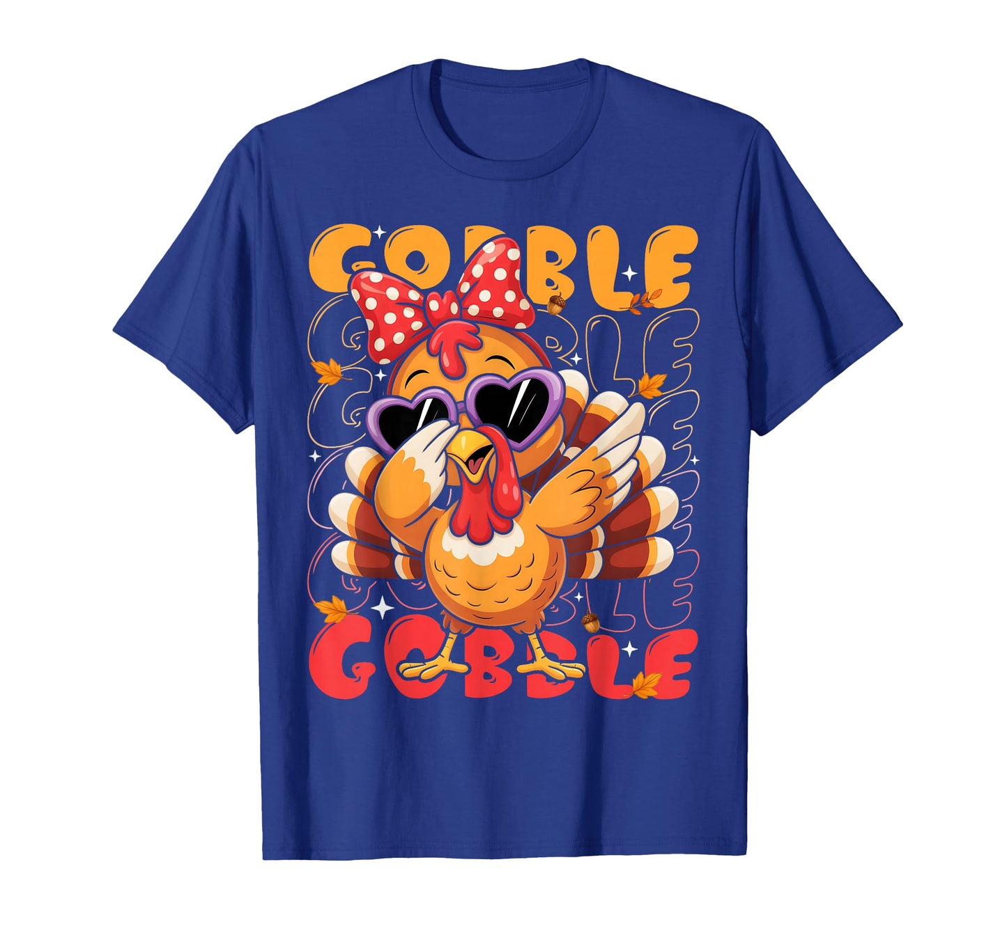 Cute Dabbing Turkey Gobble Thanksgiving Girls Womens Kids T-Shirt