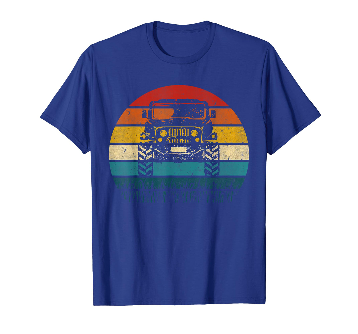 Vintage Sunset 4x4 Car Off Road Wave Big Cars Driving B-Day T-Shirt