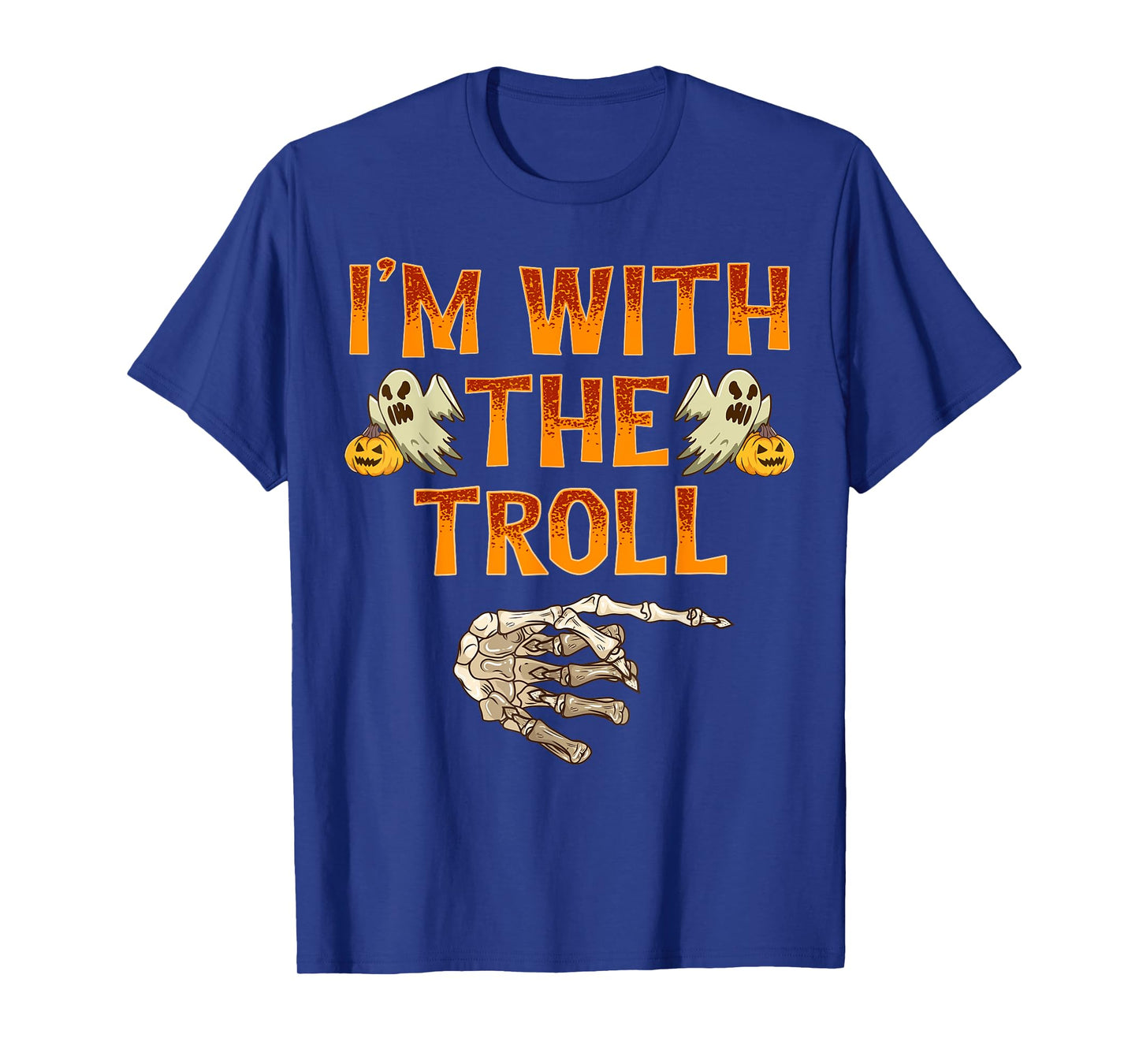 I'm With The Troll Shirt Costume Funny Halloween Couple T-Shirt