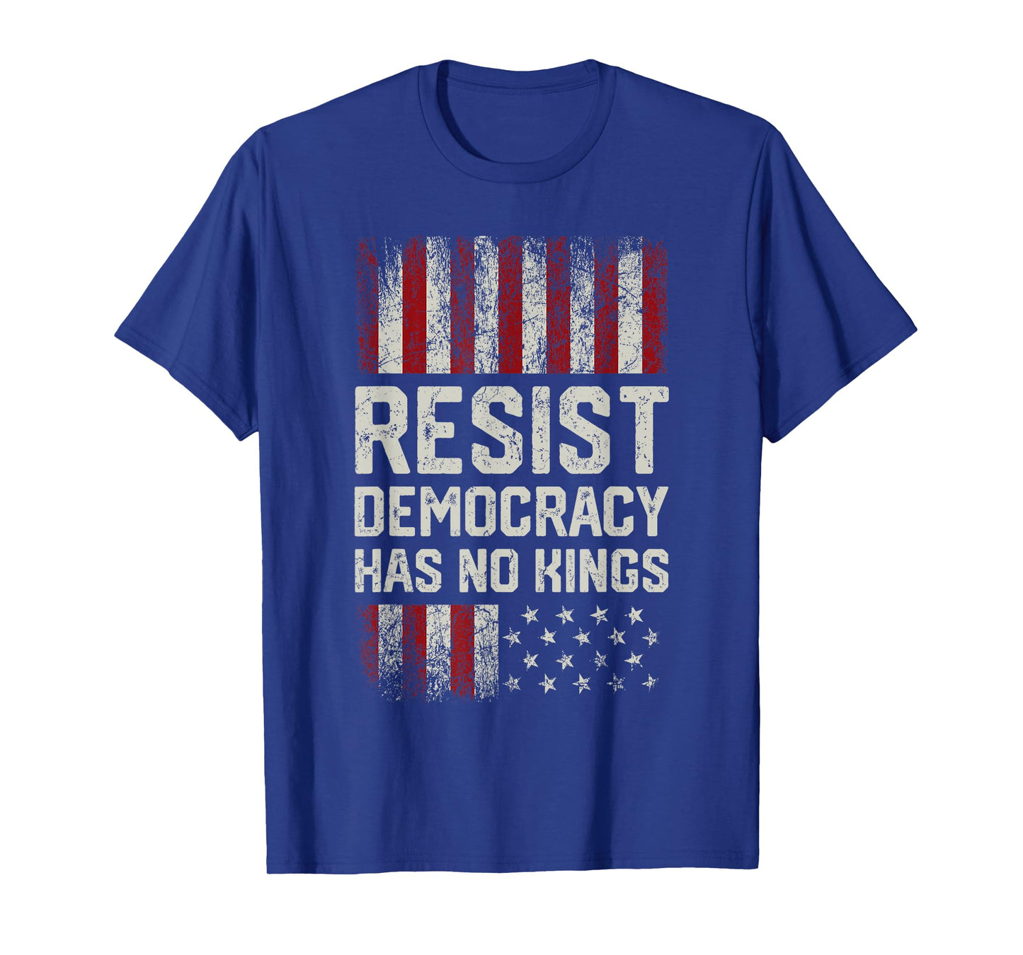 Resist Democracy Has No Kings Vintage Patriotic Political T-Shirt