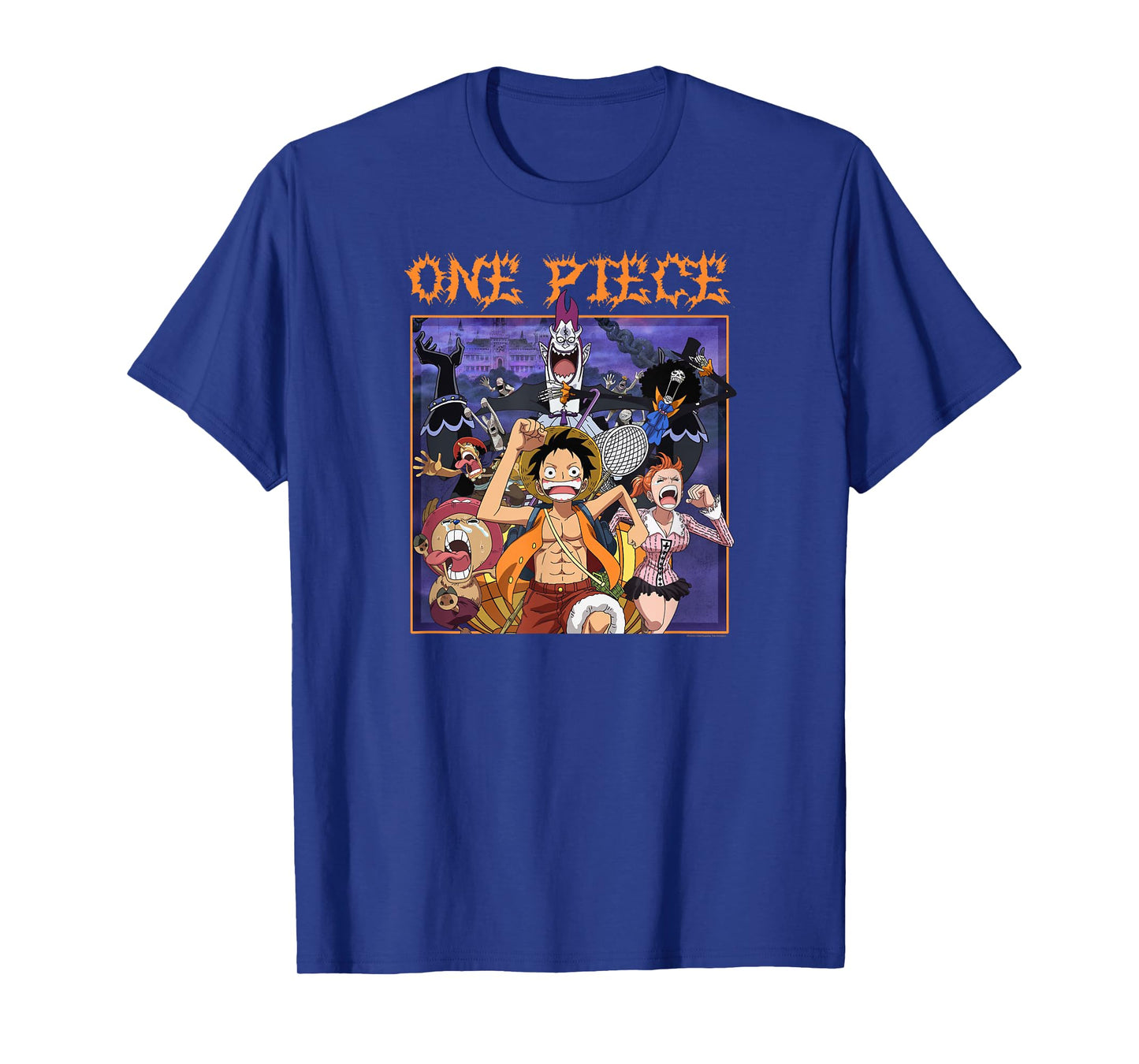 One Piece Anime Running Scared Heavy Metal Logo T-Shirt