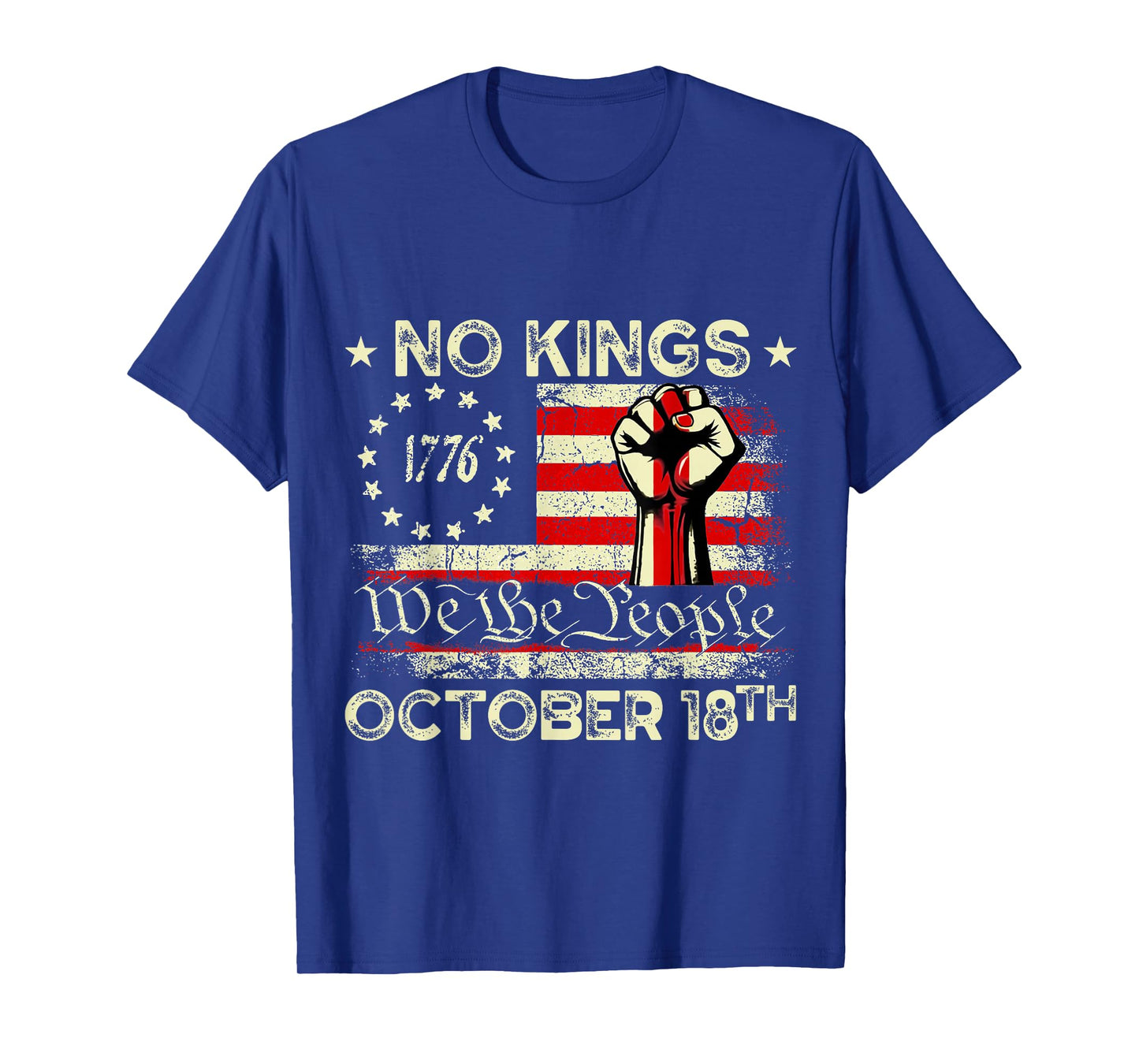 No Kings Shirt Vintage America Flag 1776 October 18th T-Shirt