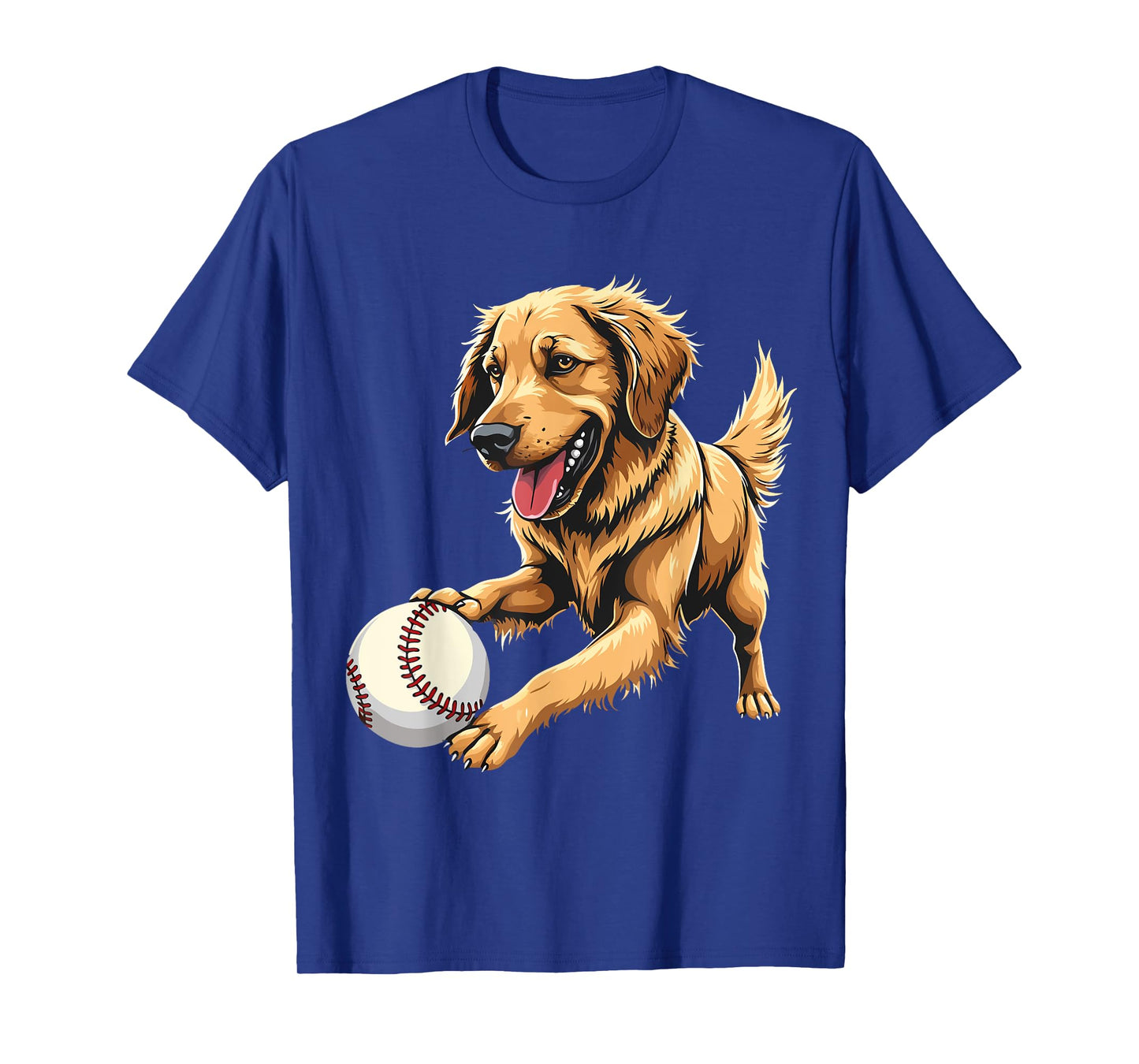 Funny Golden Retriever playing baseball Dog Owner Pet Lovers T-Shirt
