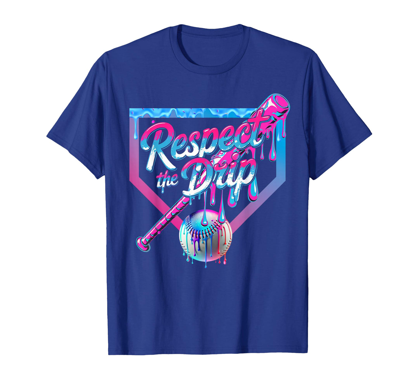 Baseball Drip For Boys Ice Cream Drip Youth Boys Baseball T-Shirt