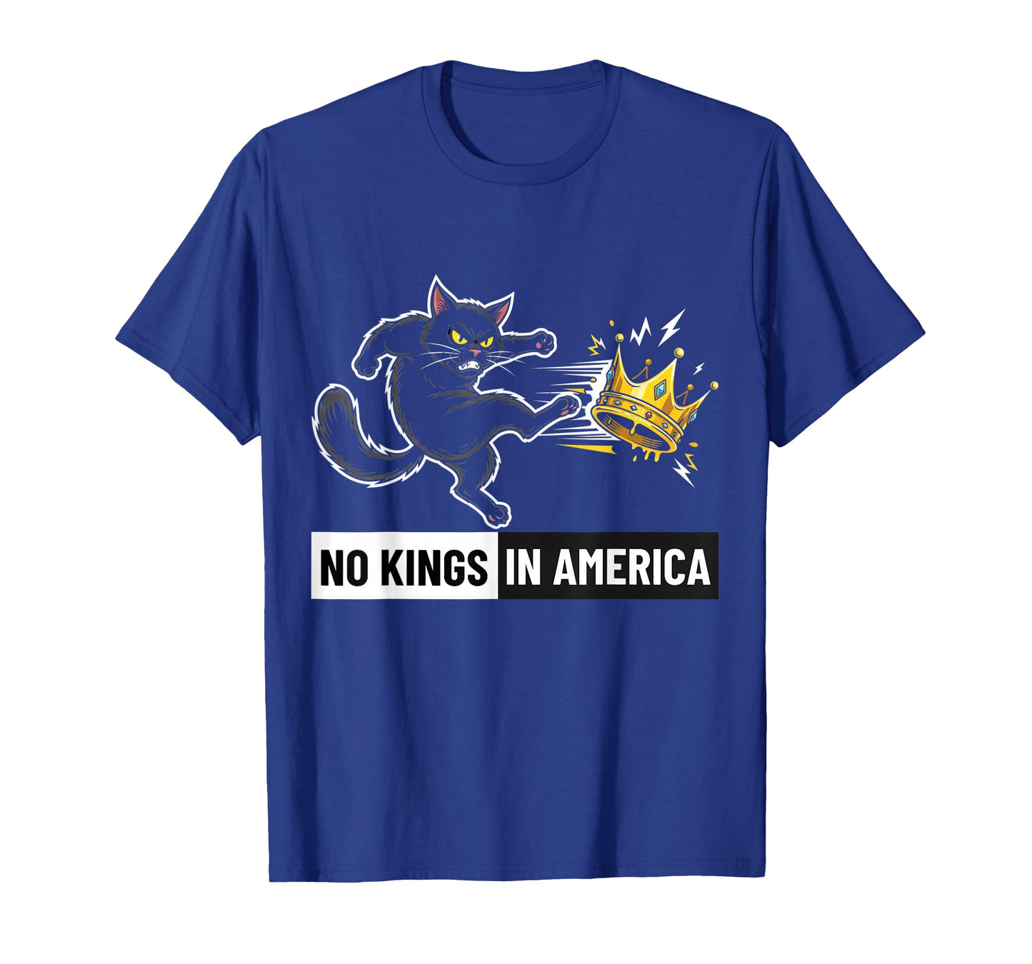 We The People No Kings Funny Black Cat T-Shirt