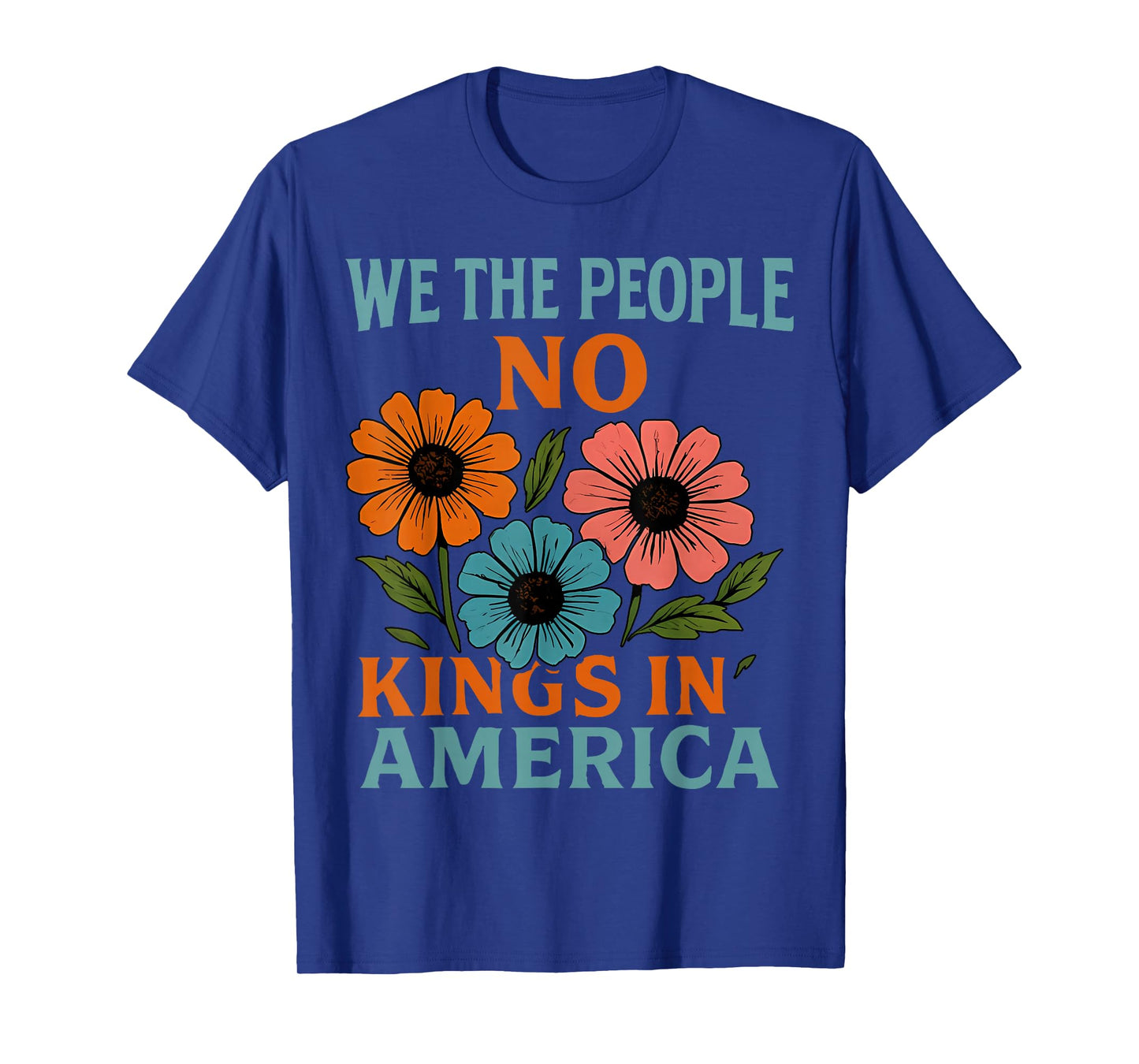 We The People Retro Boho Floral 70s in America Women T-Shirt