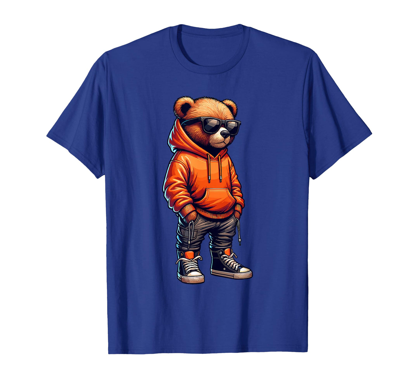 Graphic Teddy Bear Cool Bears Hip Hop Streetwear Colorful T-Shirt