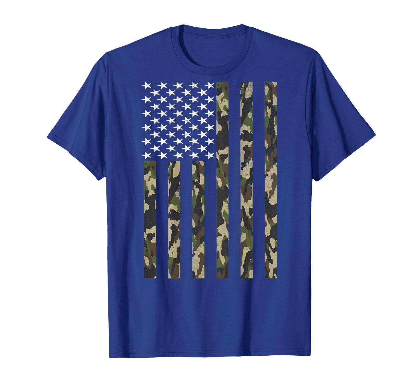 Camo American Flag USA Camouflage Boys Youth Kids (ON BACK) T-Shirt