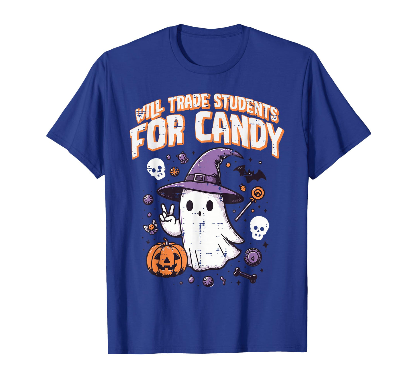 Halloween Teacher Trade Students for Candy Costume Women T-Shirt