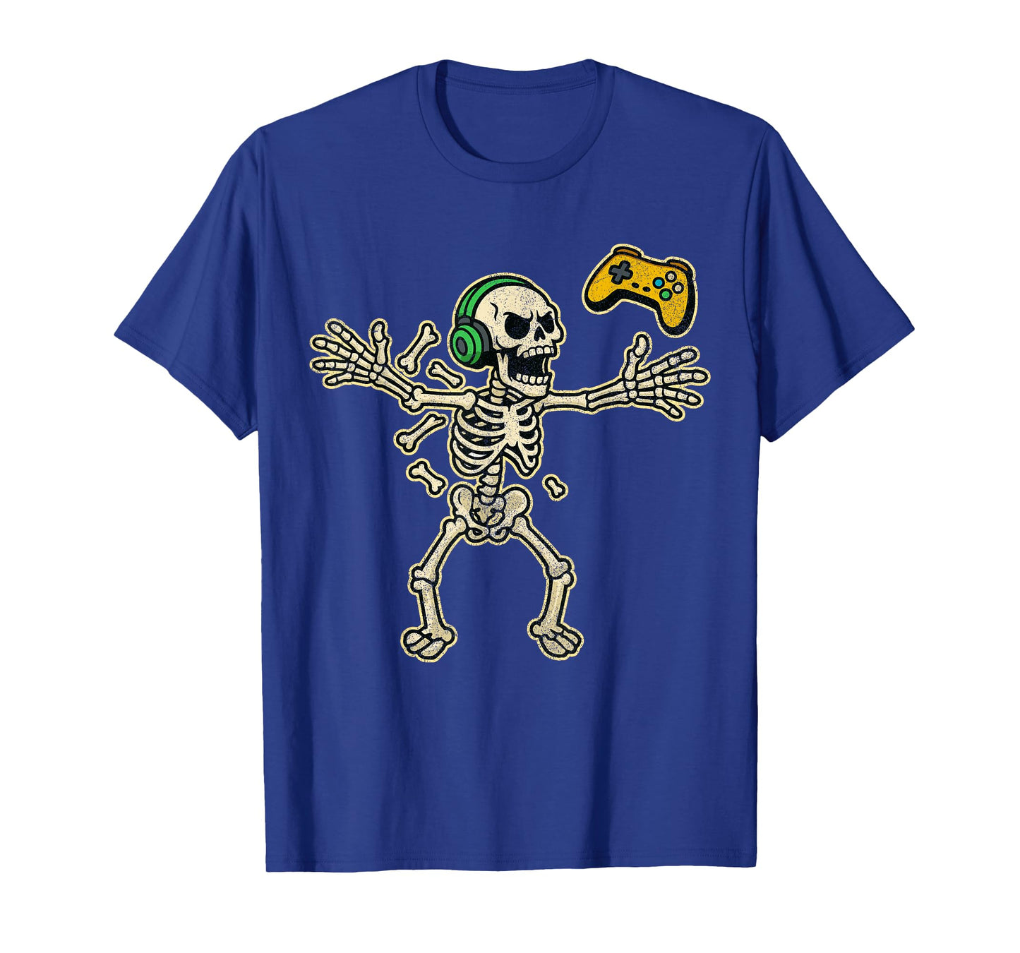 Funny Gamer Angry Skeleton Gamer Teen Boys Video Gaming T-Shirt