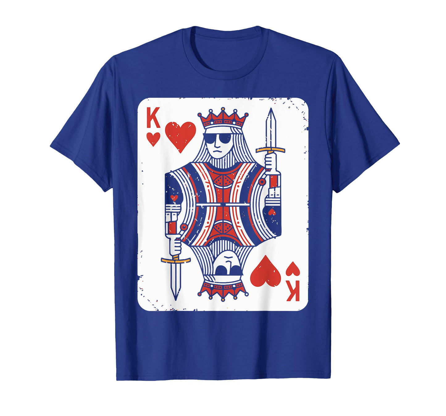Cool King Of Hearts Valentines Day Playing Card Poker Casino T-Shirt