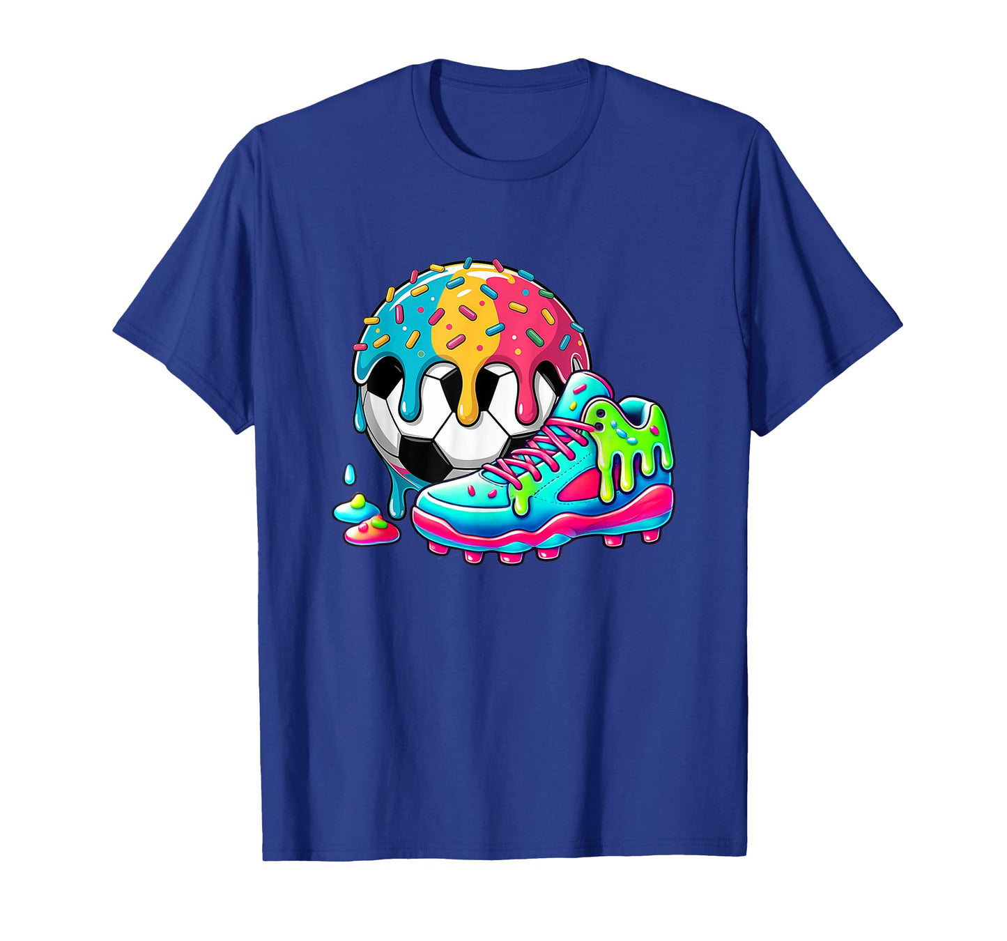 Soccer Ice Cream Drip For Boys Girls Kids Soccer Drip T-Shirt