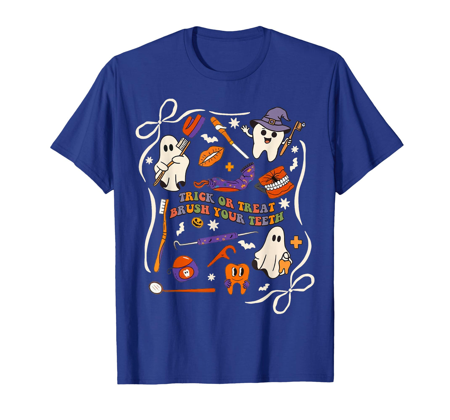 Trick Or Treat Brush Your Teeth Dentist Dental Halloween T-Shirt