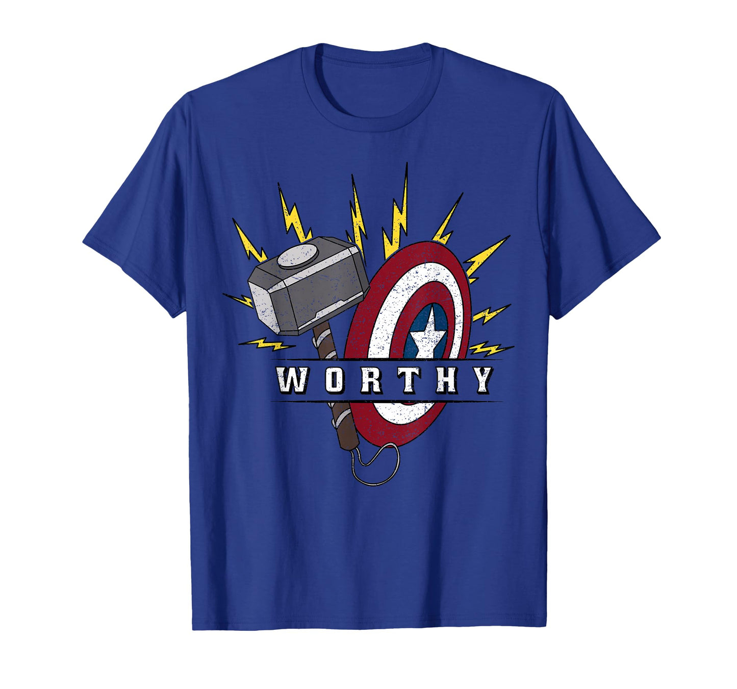 Marvel Avengers Endgame Captain America Worthy Hammer Shield T-Shirt