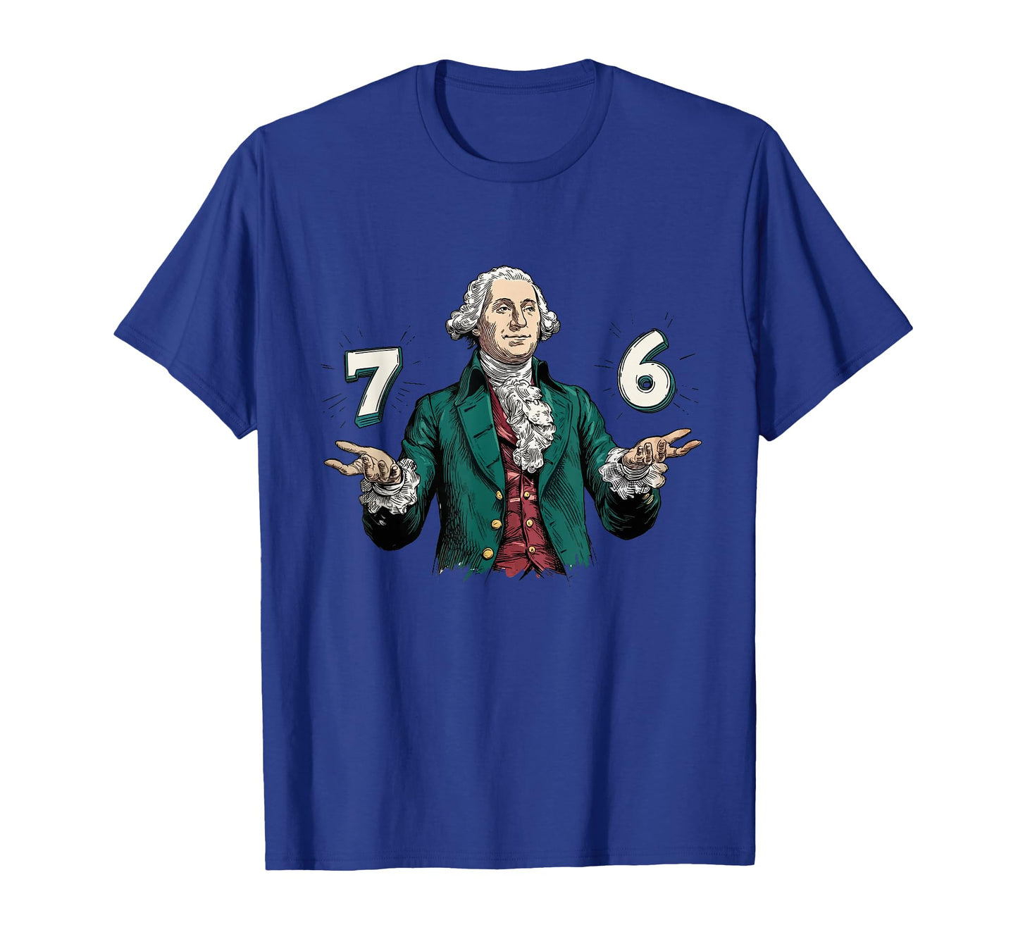 Six Seven George Washington 6-7 7 6 Humor 7endy Meme T-Shirt