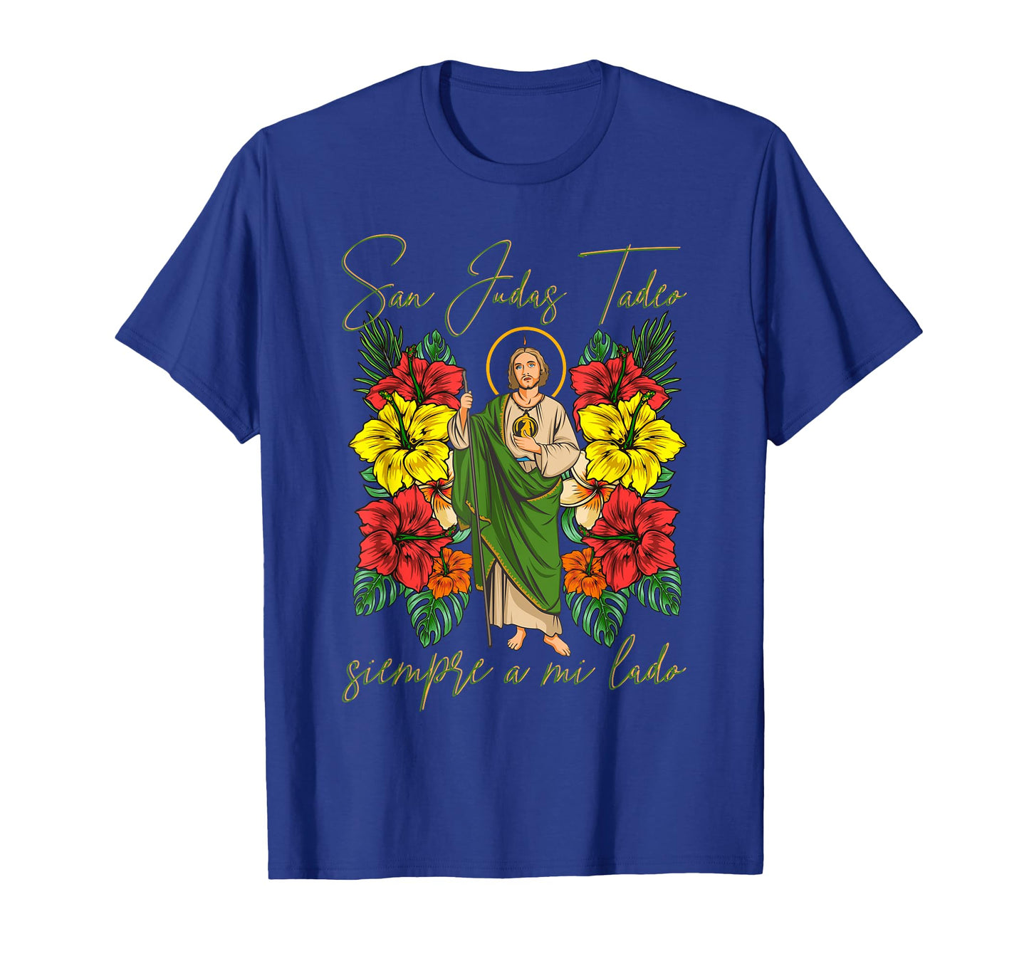 San Judas Tadeo Siempre A Mi Lado. Versión Floral T-Shirt