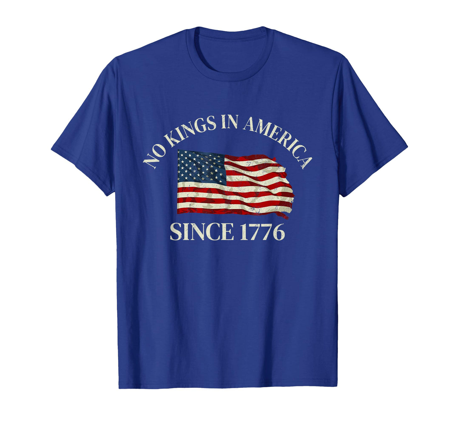 No Kings in America America Flag Vintage No Kings Vintage T-Shirt