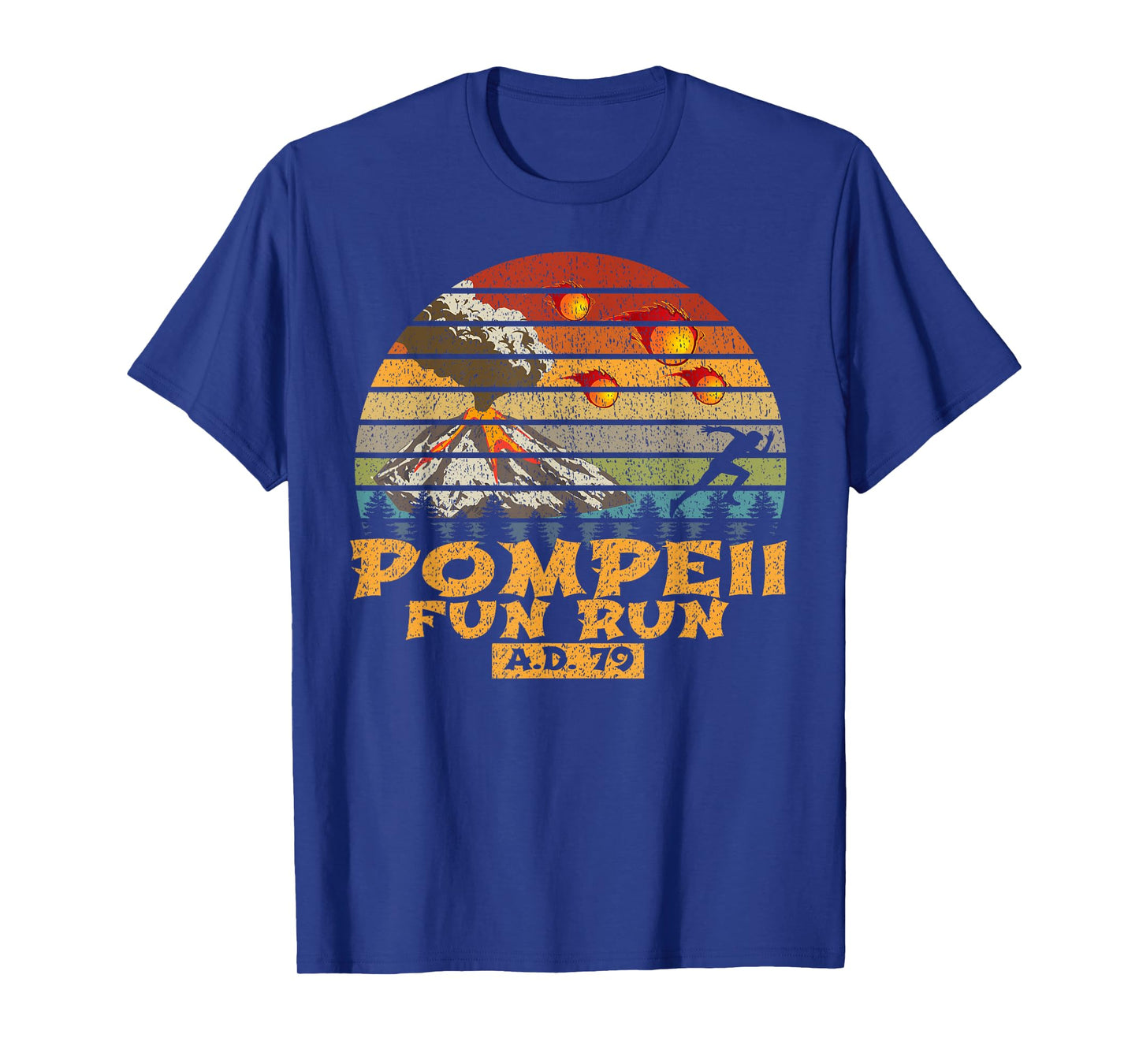 Pompeii Fun Run Display Vintage Retro Distressed T-Shirt