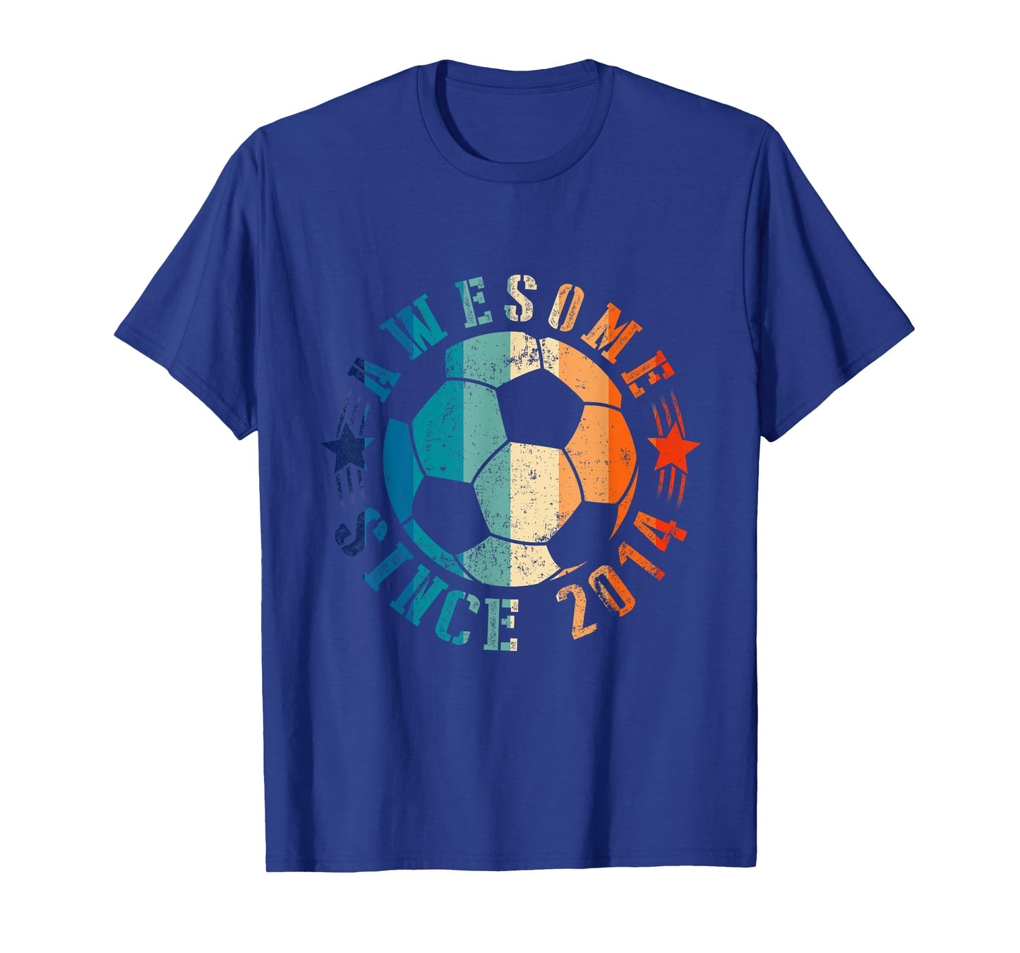 Awesome Since 2014 9th Birthday 9 Year Old Soccer Player T-Shirt