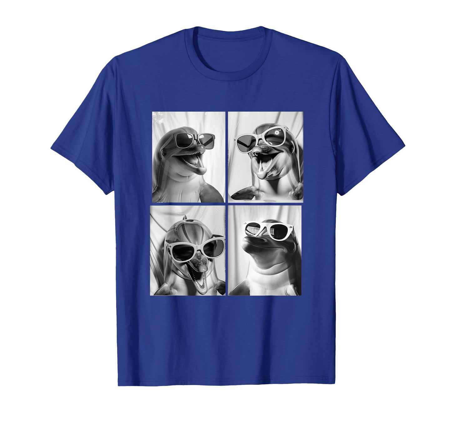 Cool Dolphins with Sunglasses Cute Ocean Animal Photo Booth T-Shirt