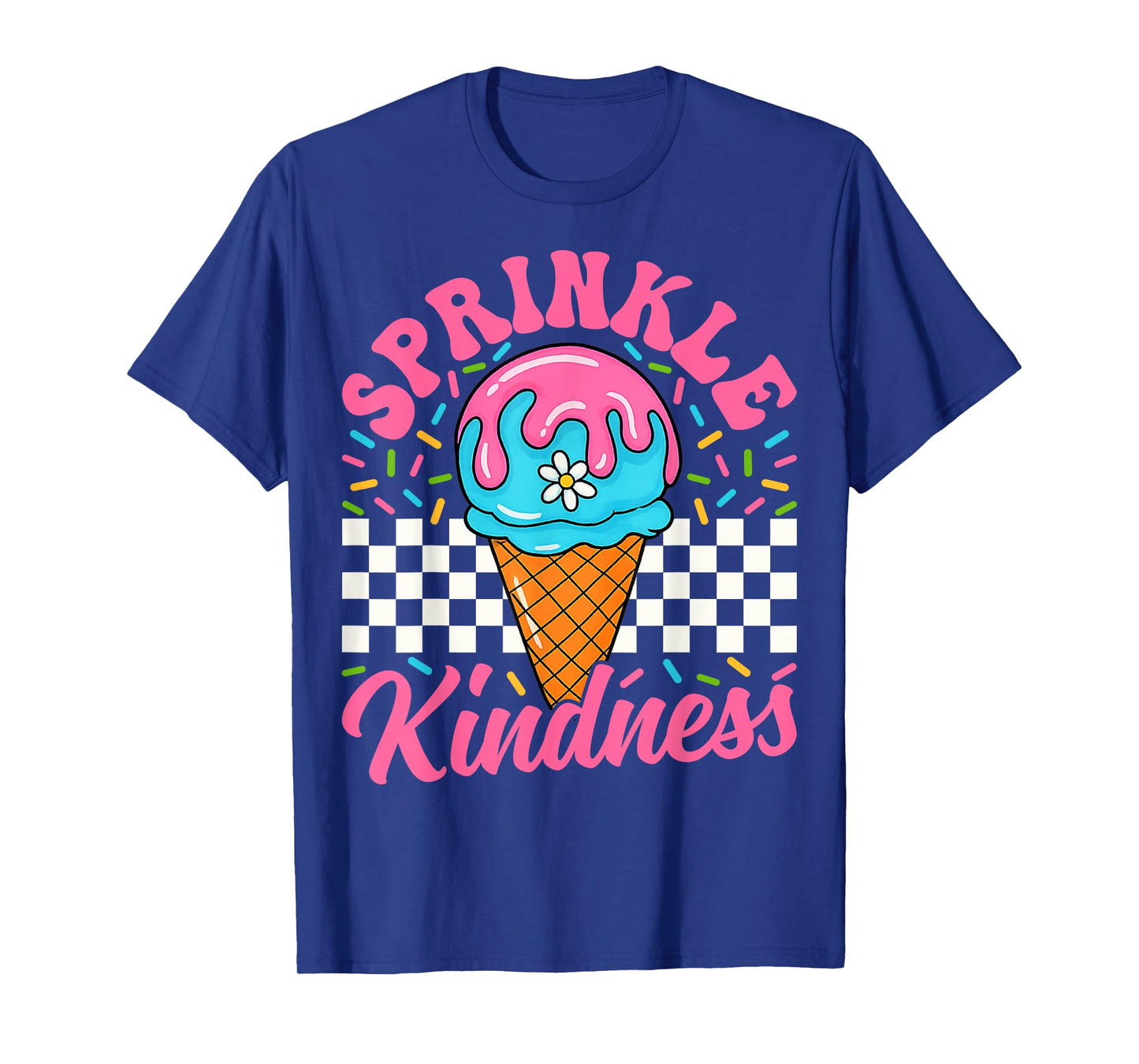 Ice Cream Sprinkle Kindness Funny Ice Cream Lover Girls Boys T-Shirt