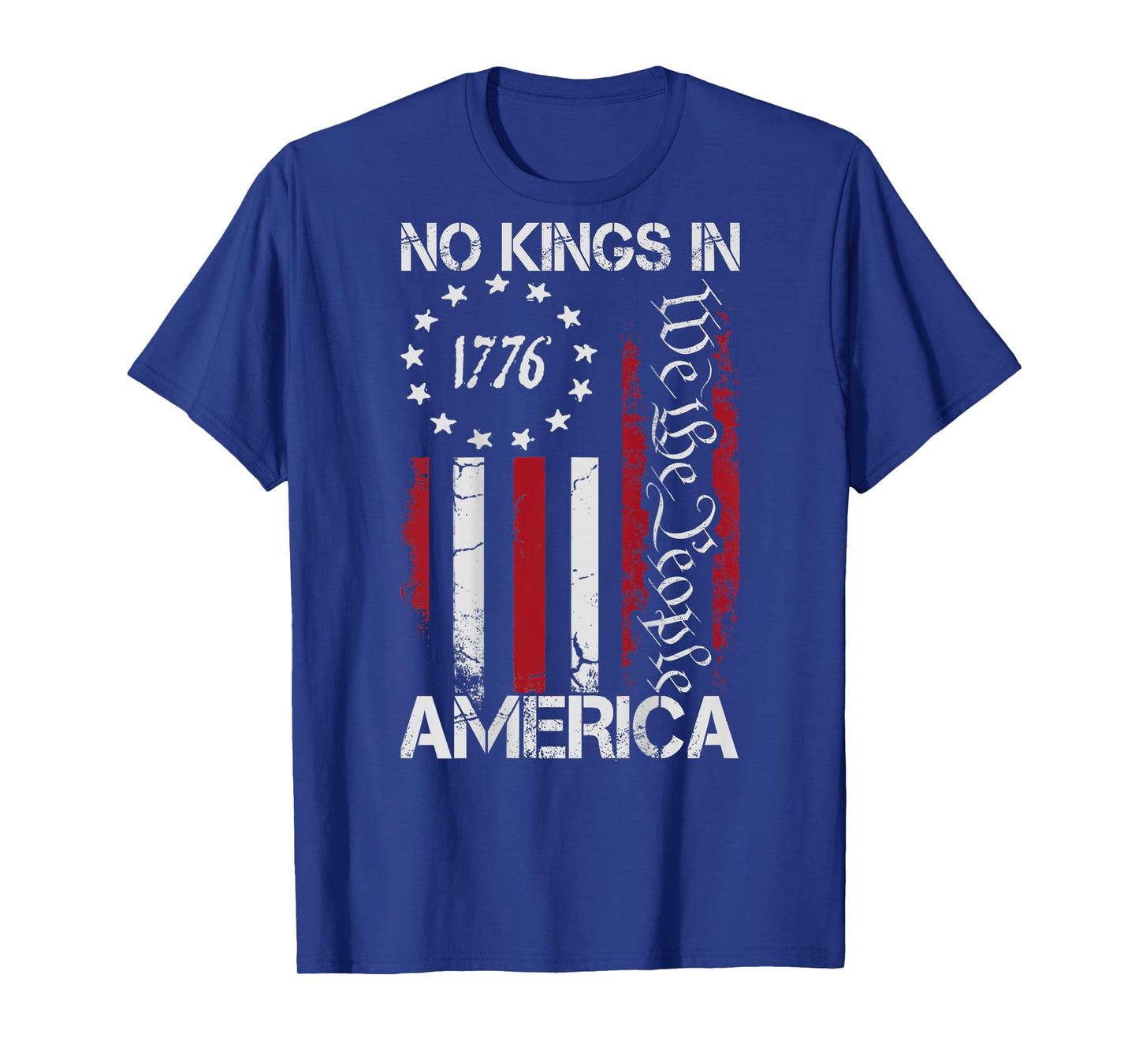 We The People No Kings Vintage USA Flag Shirt Men Women T-Shirt