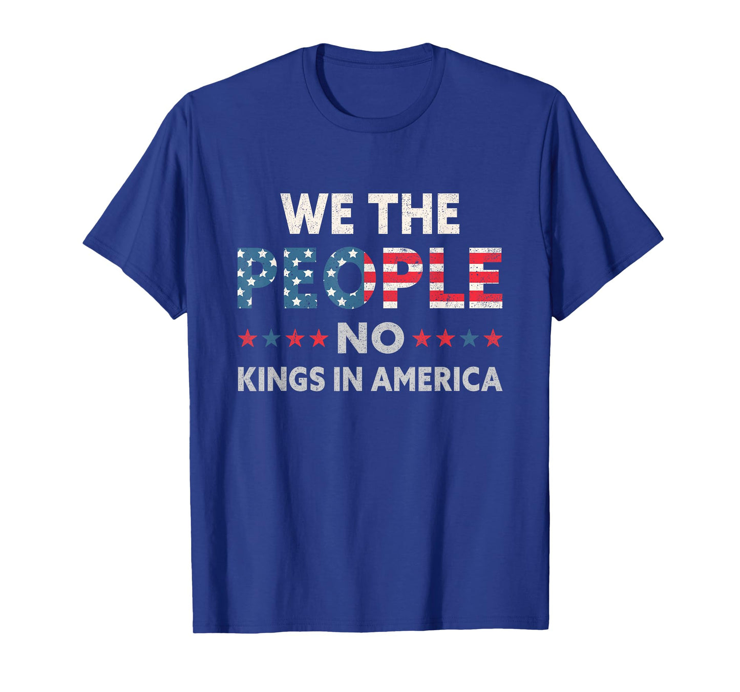 No Kings in America America Flag Vintage No Kings Vintage T-Shirt