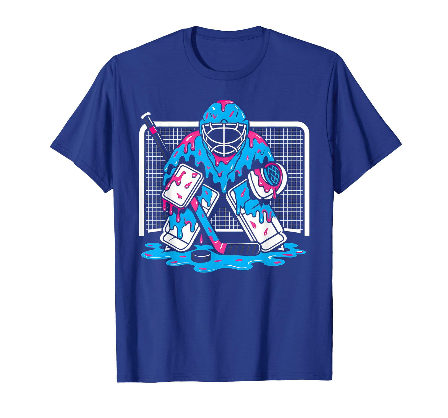 Hockey Goalie Ice Cream Drip Boys Ice Hockey Youth Player T-Shirt