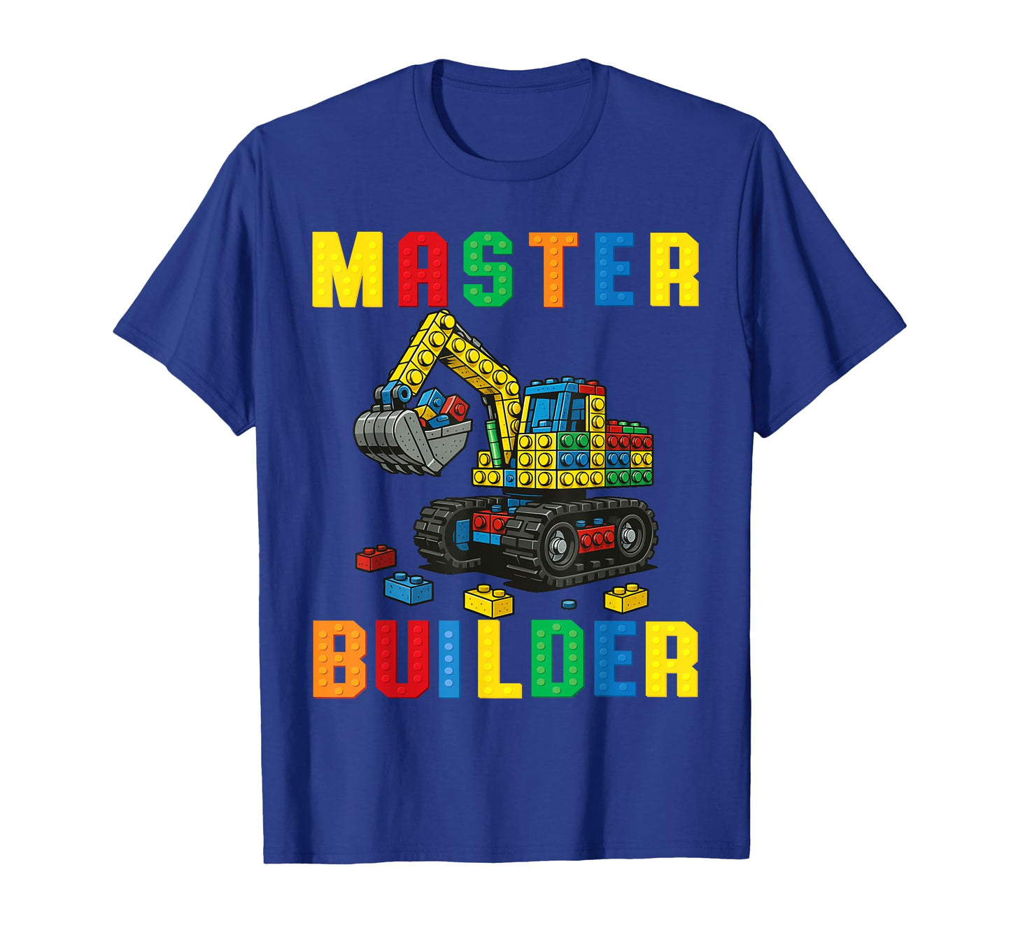 Funny Family Master Builder Building Bricks Blocks Kids Boys T-Shirt