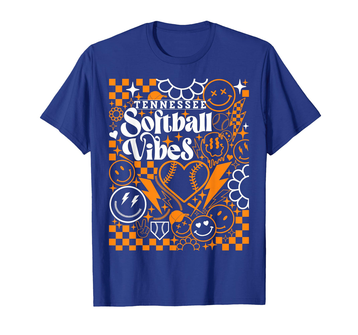 Tennessee Softball Vintage Mens Kids Team Retro Softball Fan T-Shirt