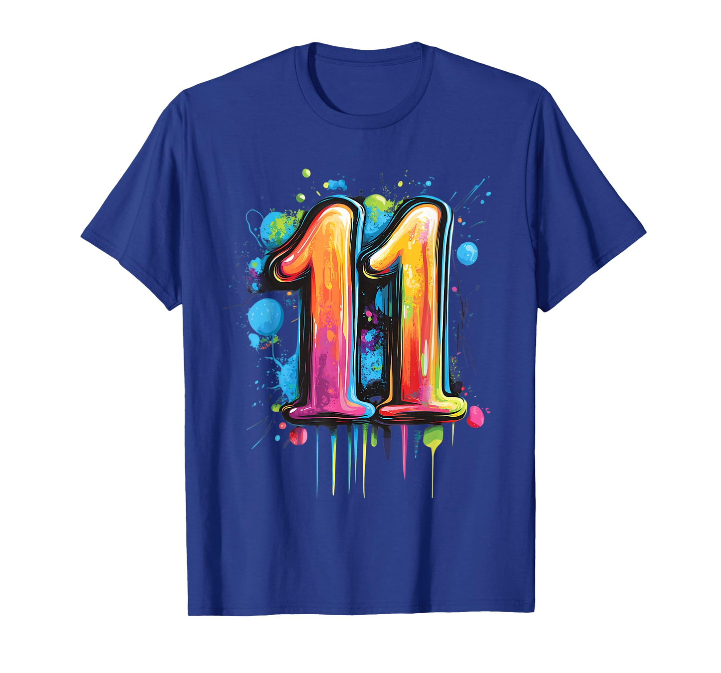 Number 11 11th Birthday Eleven Year Old Boys Girls Graffiti T-Shirt