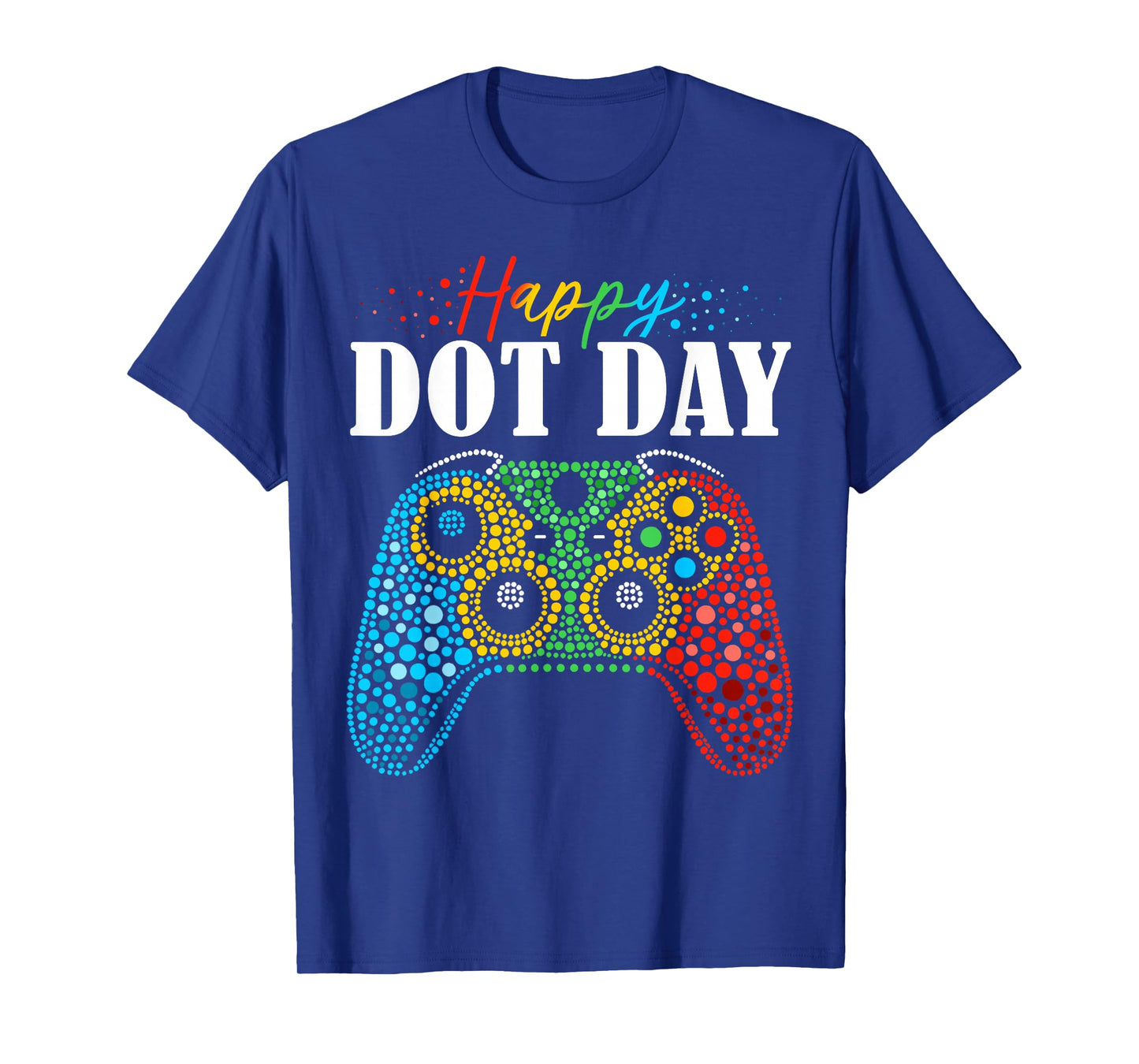 Happy Dot Day Gamer Controller Polka Dot Creative School T-Shirt