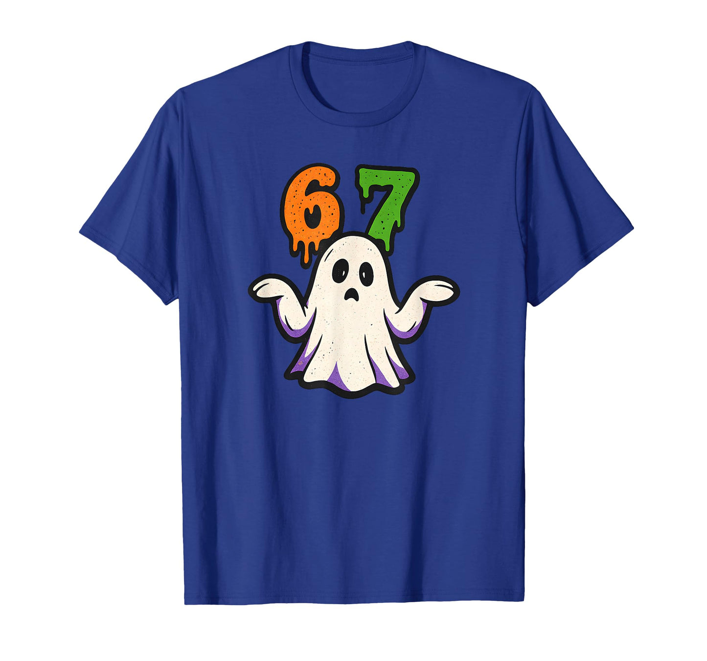 Halloween SCP 67 Cute Ghost Meme Six Seven Costume Design T-Shirt