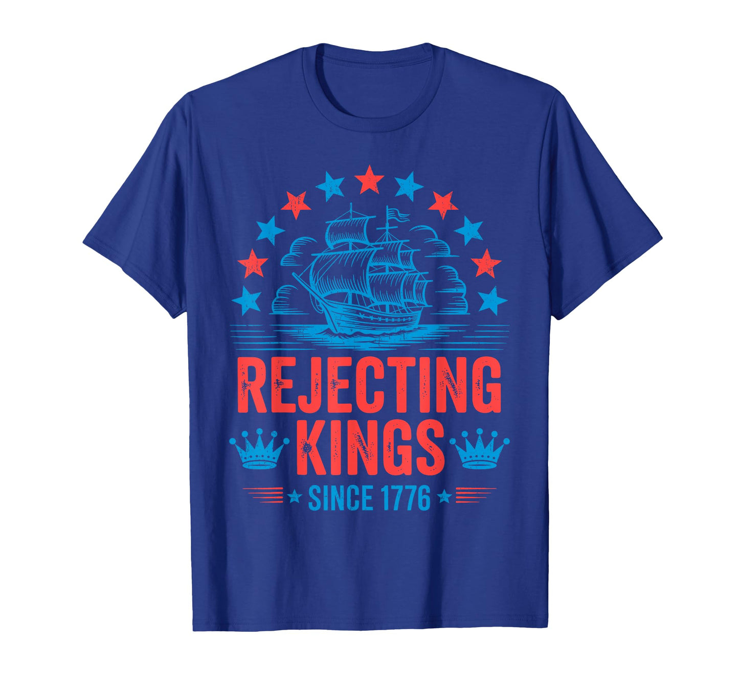 No Kings In America Shirt Rejecting Kings Patriotic USA Men T-Shirt
