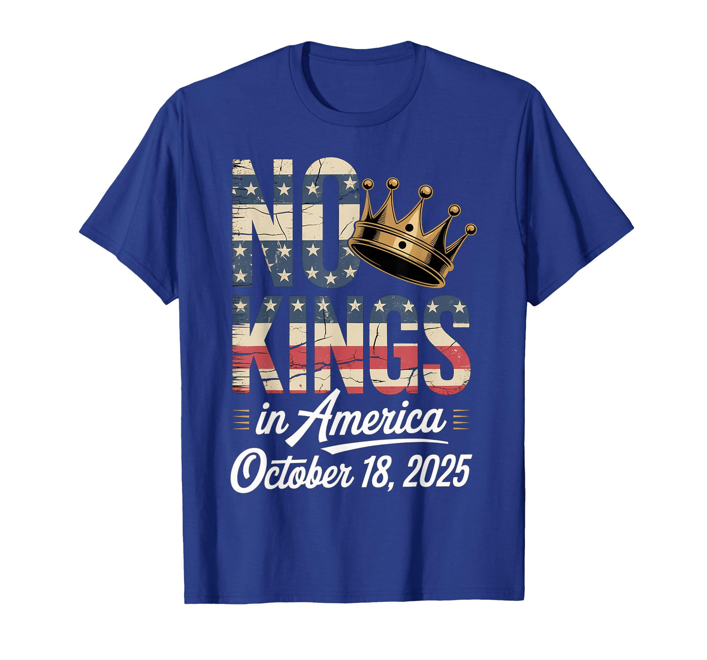No Kings Protest October 18 2025 American Flag Resist T-Shirt