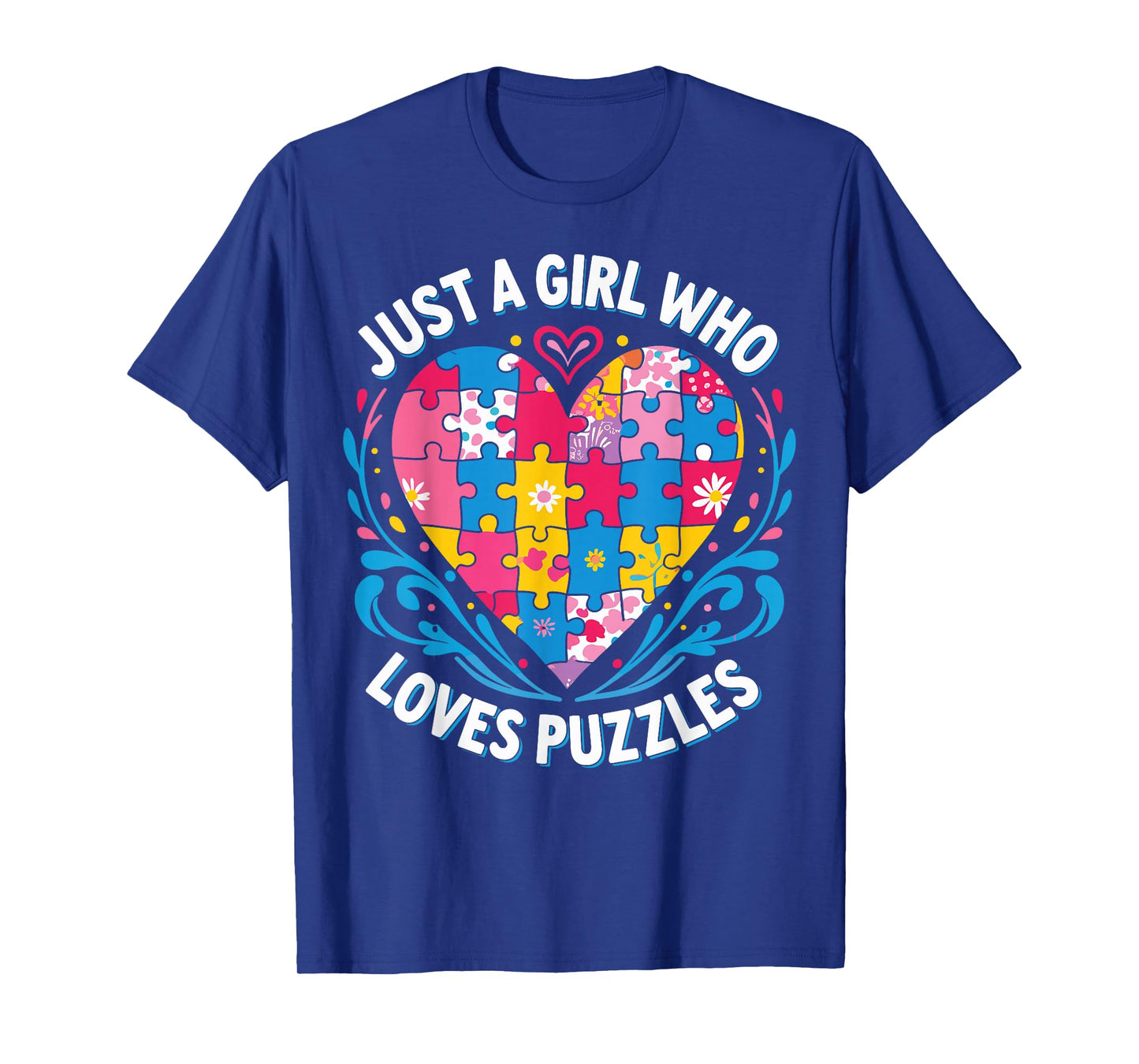 Just A Girl Who Loves Puzzles - Puzzle Piece Lover T-Shirt