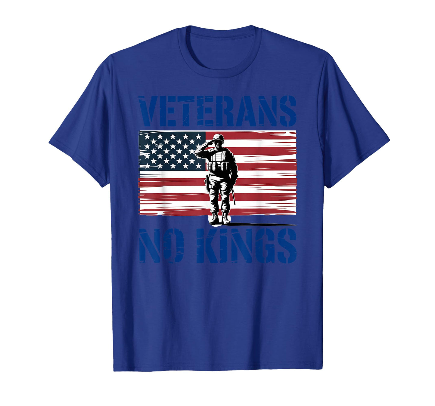 No Kings Veterans Patriotic Men America Flag No King T-Shirt