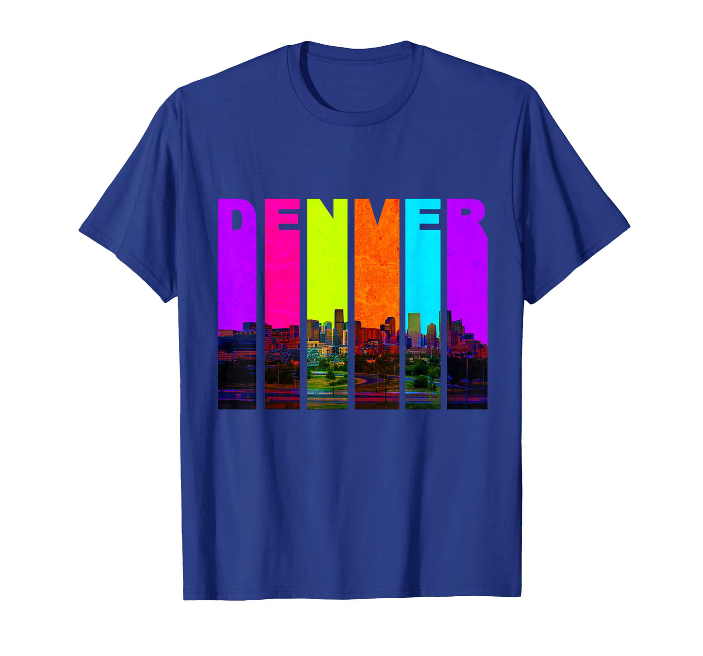 Retro I Love Denver Colorado Skyline T-Shirt