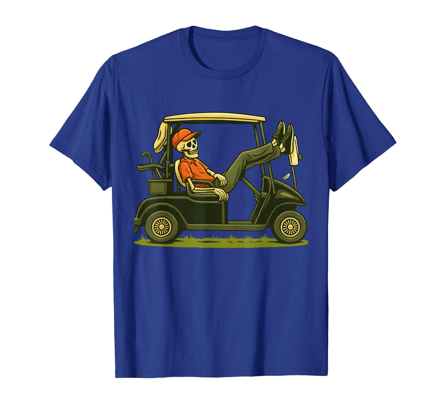 Skeleton Golf Halloween Golfer Golf Player Funny Men Dad T-Shirt