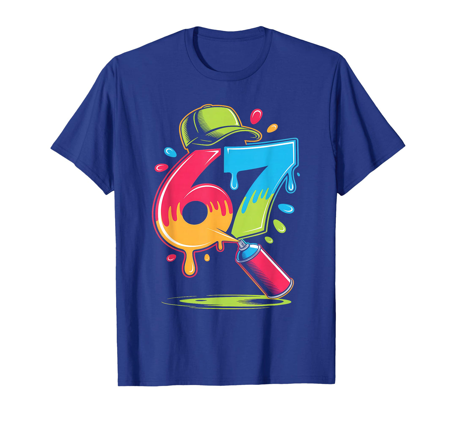 67 Graffiti Meme Funny Six Seven Alpha Slang T-Shirt