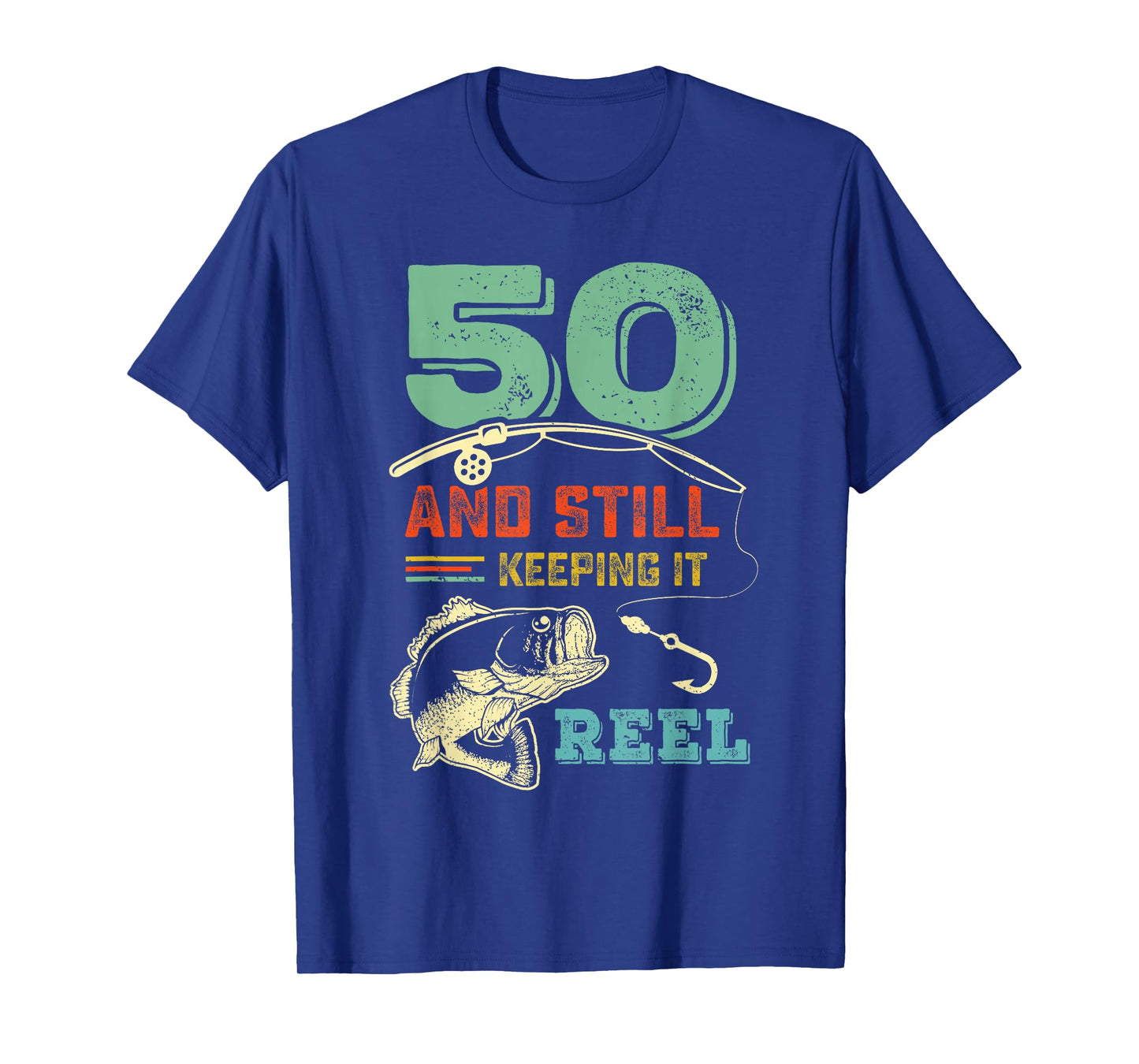 50th Birthday Fishing | Turning 50 | Fisherman Mens Pun Gift T-Shirt