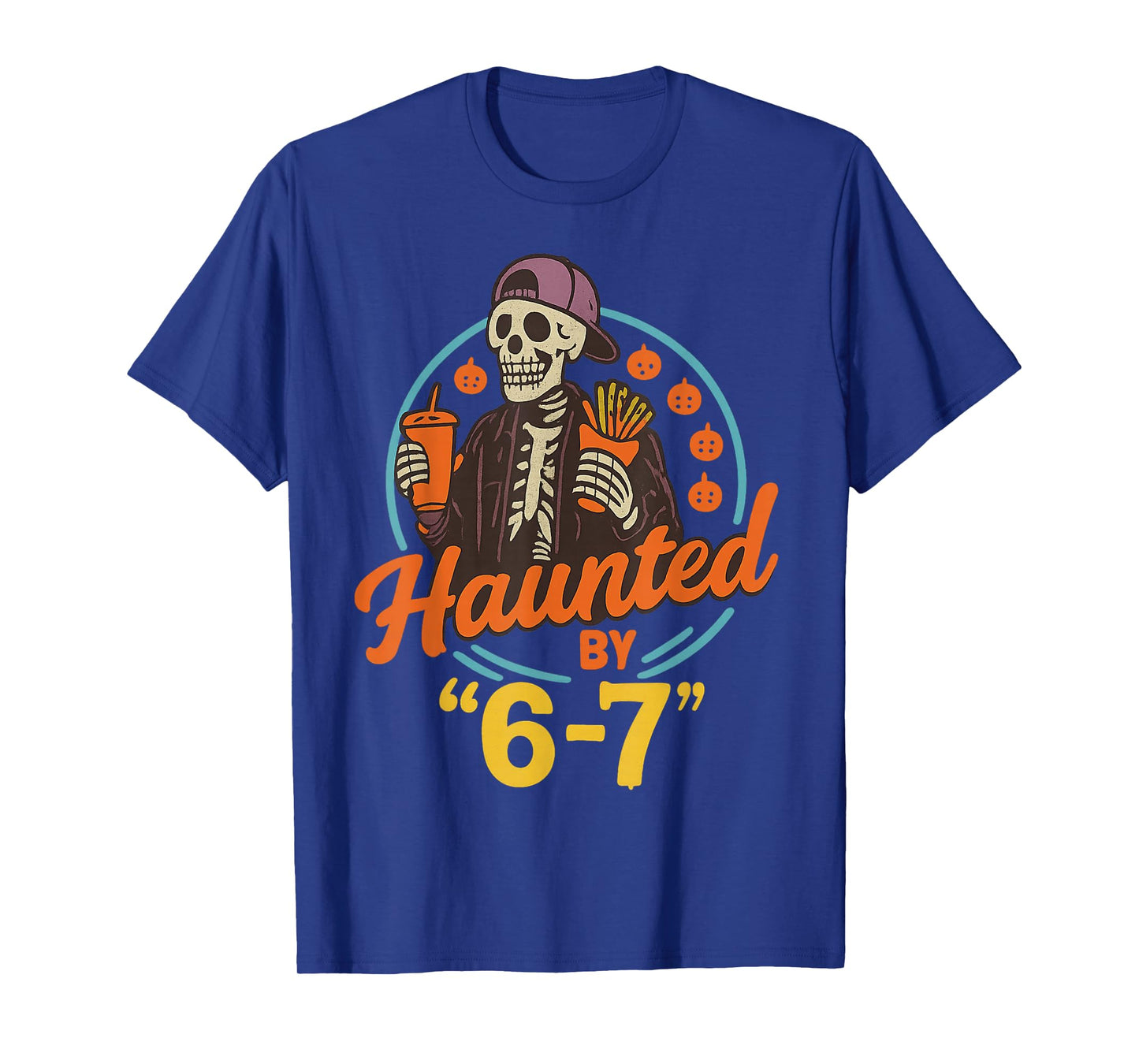Haunted by 67 Funny Six Seven Meme Spooky Ghost Halloween T-Shirt