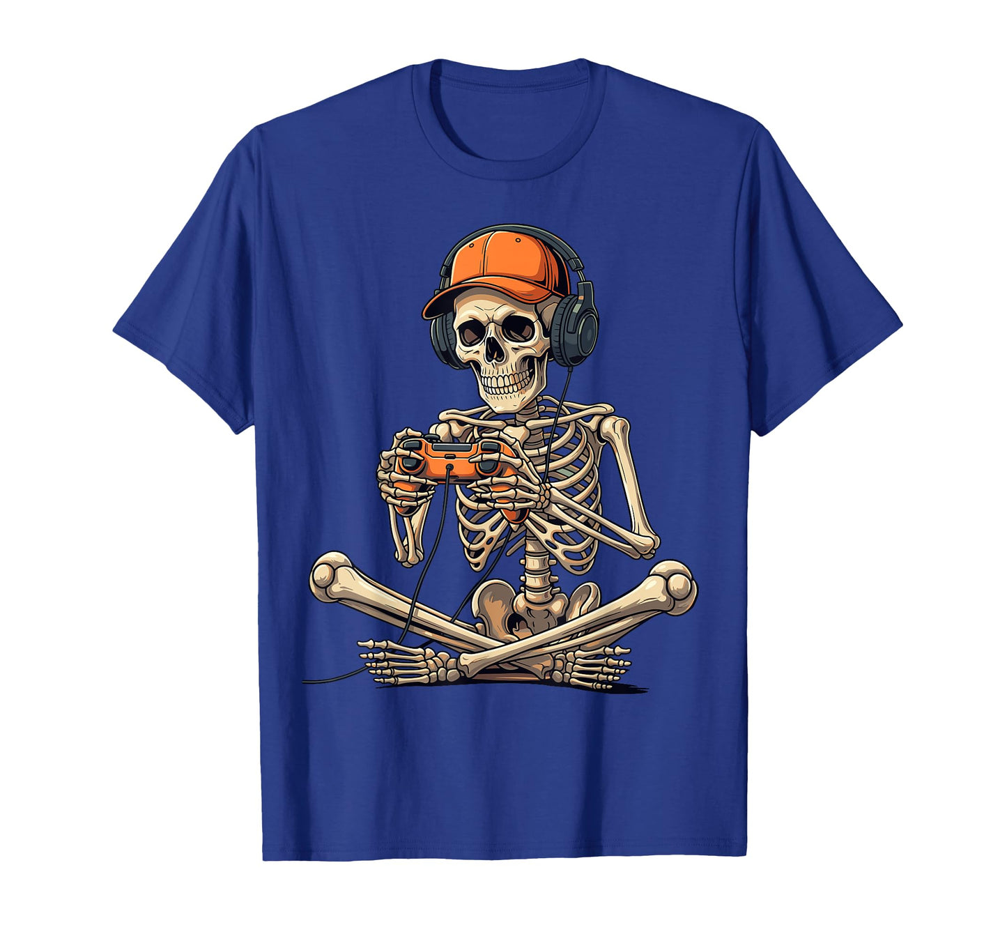 Halloween Skeleton Gamer Video Gaming Boys Men Kids T-Shirt